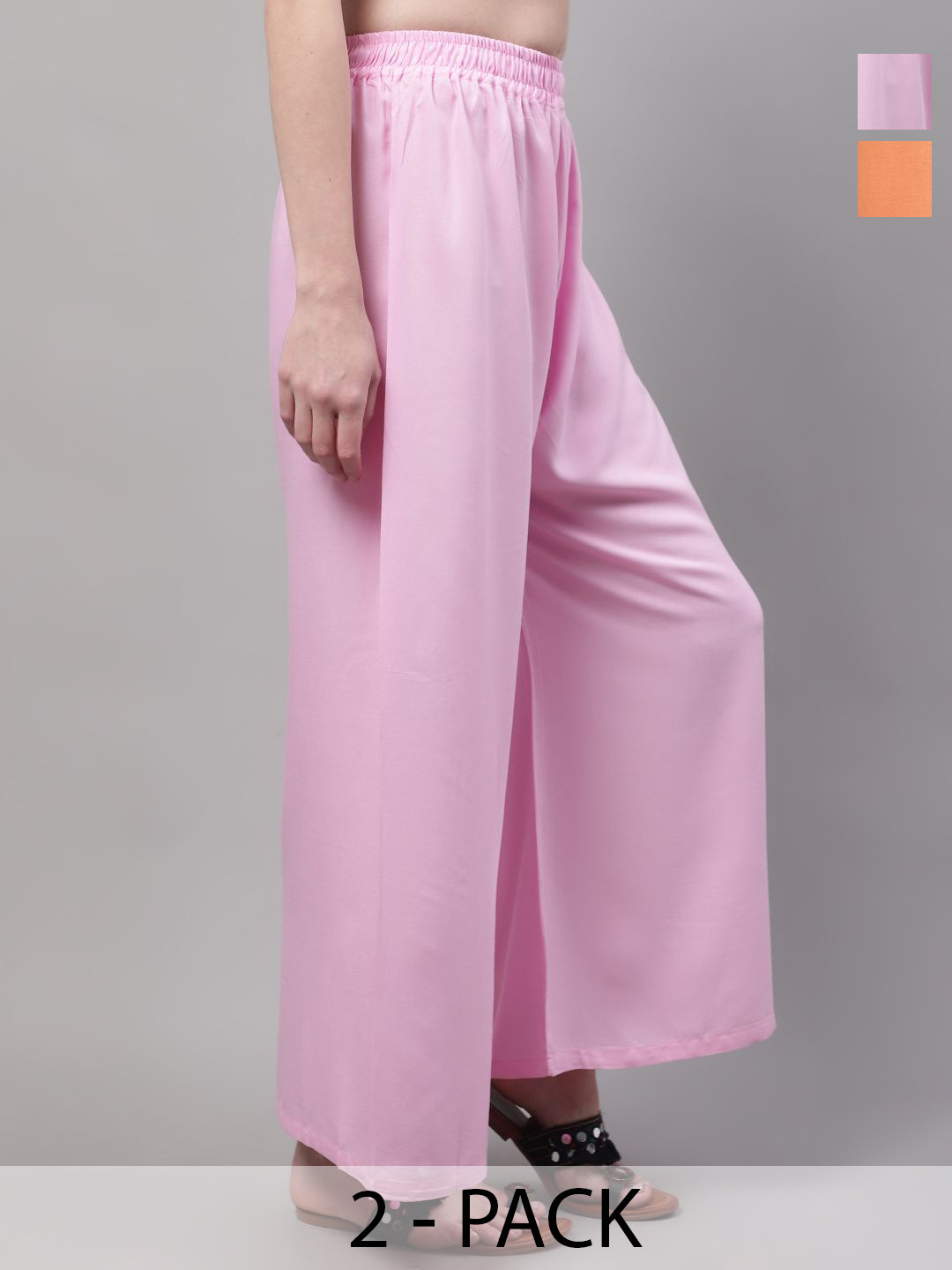 Valles365 by S.C. Women Pack Of 2 Wide Leg Palazzos