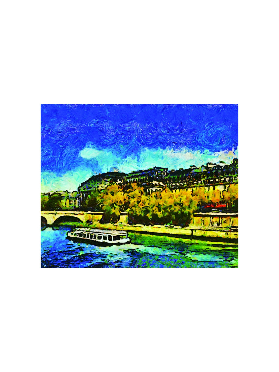 Inephos Blue & Yellow Floral and Botanical Canvas Paintings Wall Art