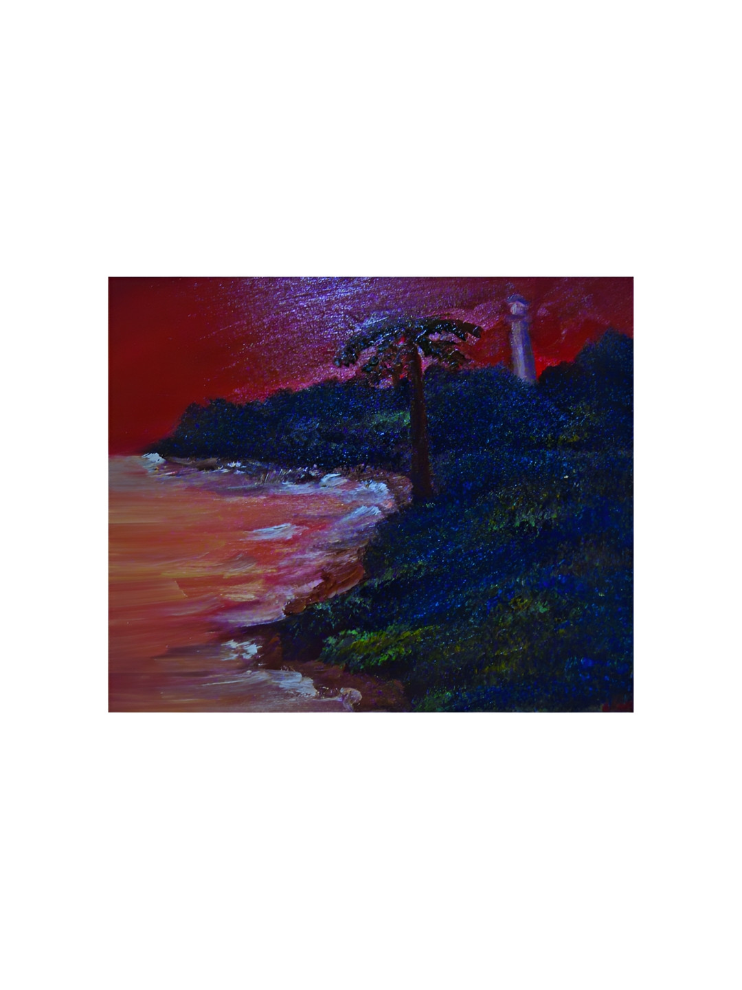 Inephos Red & Black Into The Night Canvas Wall Art