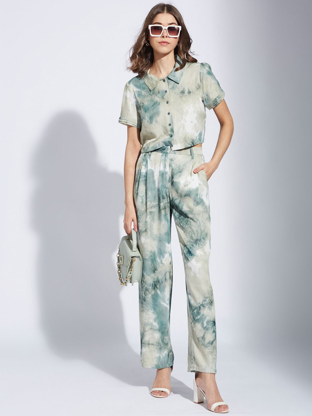 Latin Quarters Women Tie & Die High-Rise Trousers