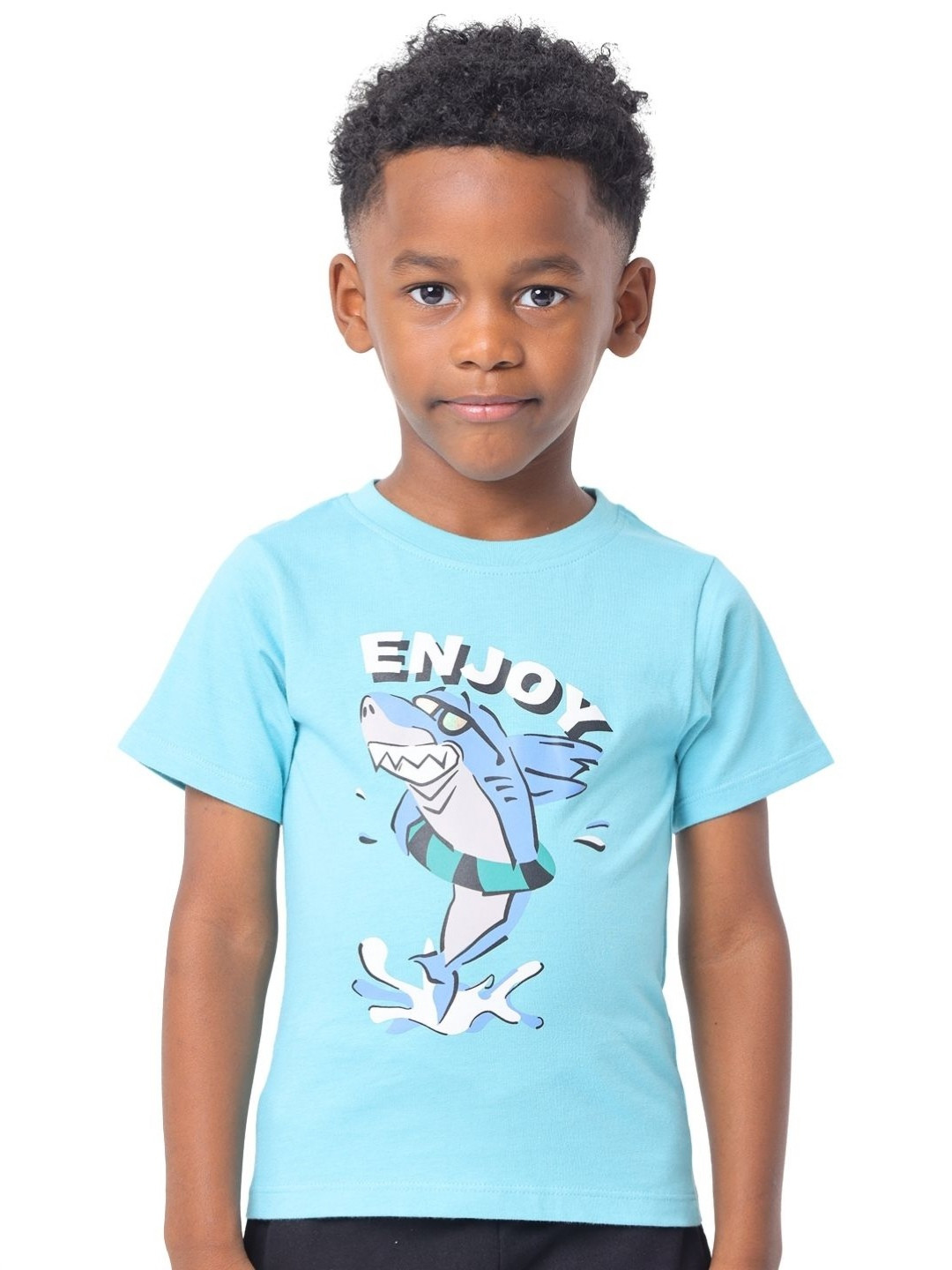 Nuego Kids Boys Cartoon Printed Bio Finish Round Neck Half Sleeve Cotton T-shirt
