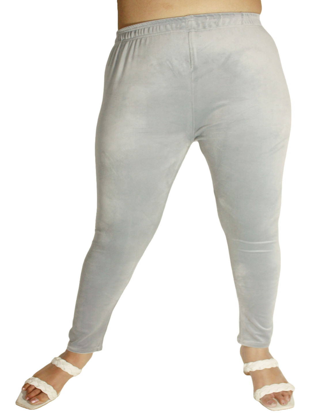 PINK SHELL Women Velvet Cotton Churidar-Length Leggings