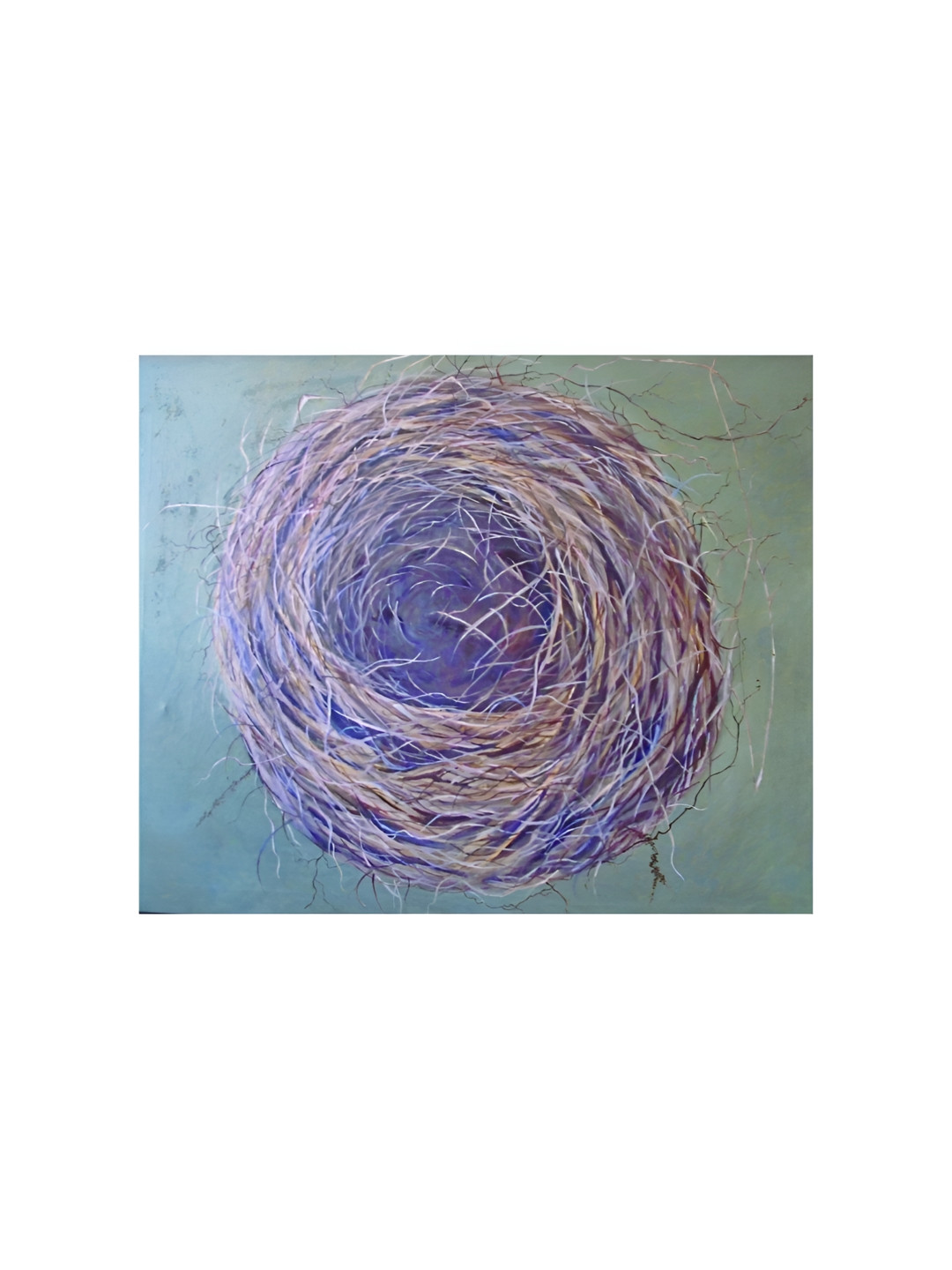 Inephos Black & Purple Empty Nest Canvas Wall Art