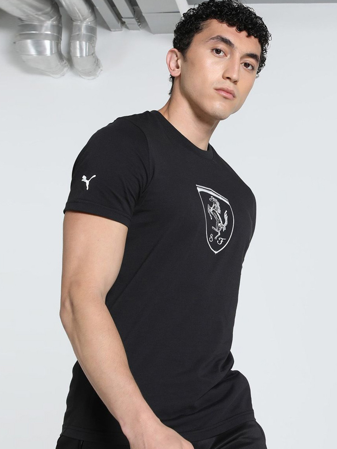 PUMA Motorsport Men Ferrari Race Tl Big Shield Graphic Printed Casual T-shirt