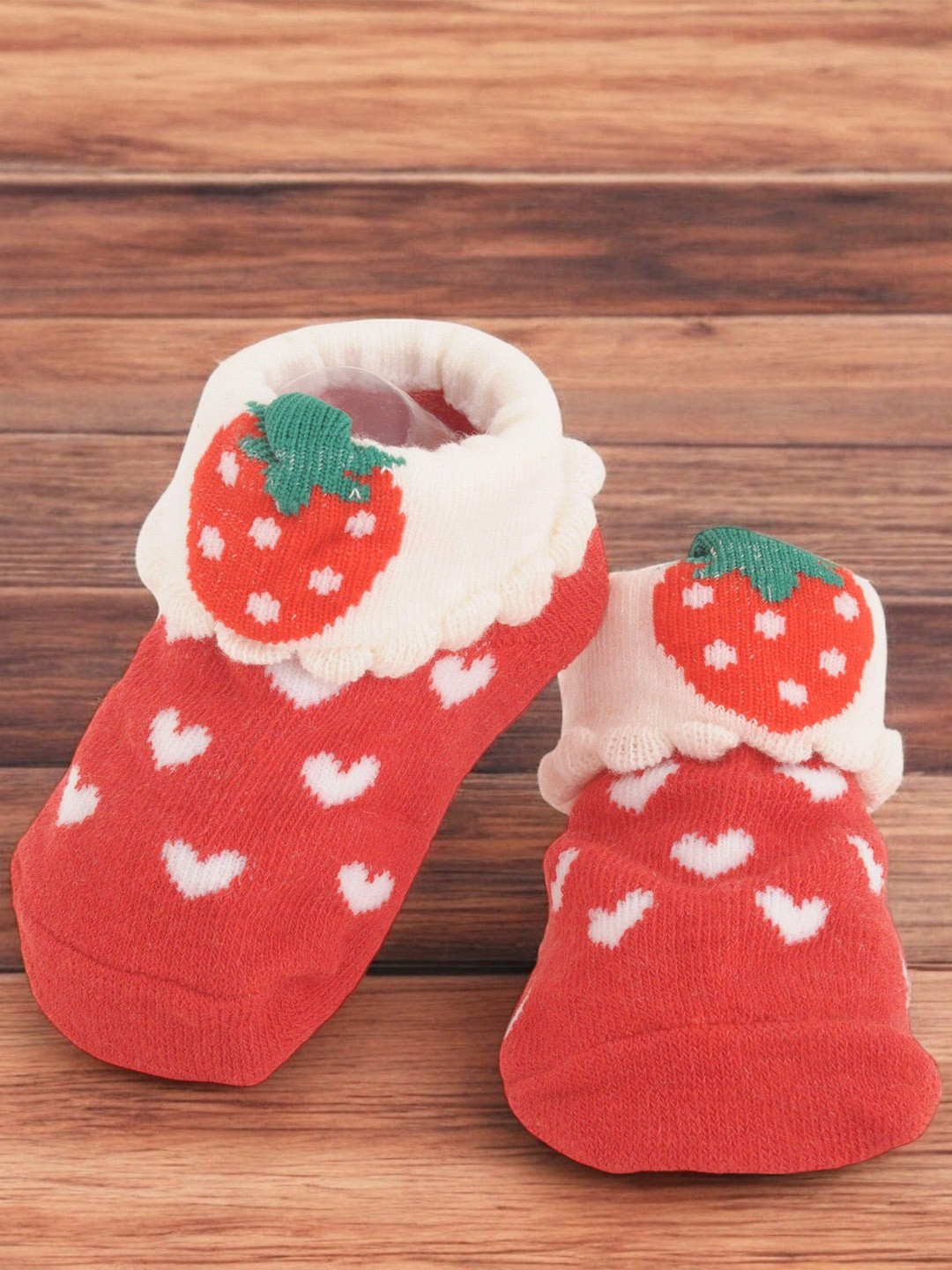 Yellow Bee Infant Girls Patterned Non-Slip Ankle Length Socks