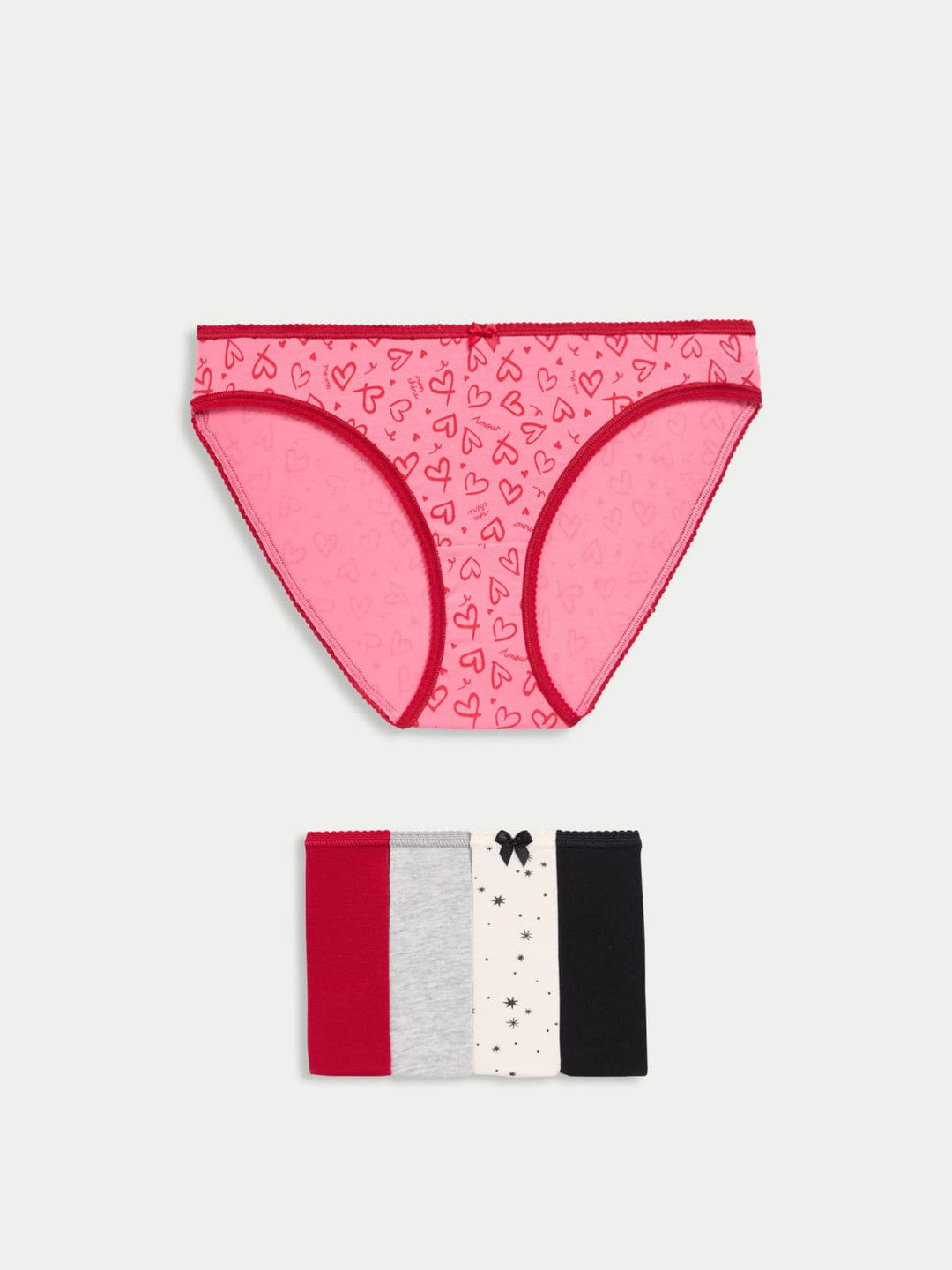 Marks & Spencer Pack Of 5 Printed Bikini BriefsT615186NVERY PINK