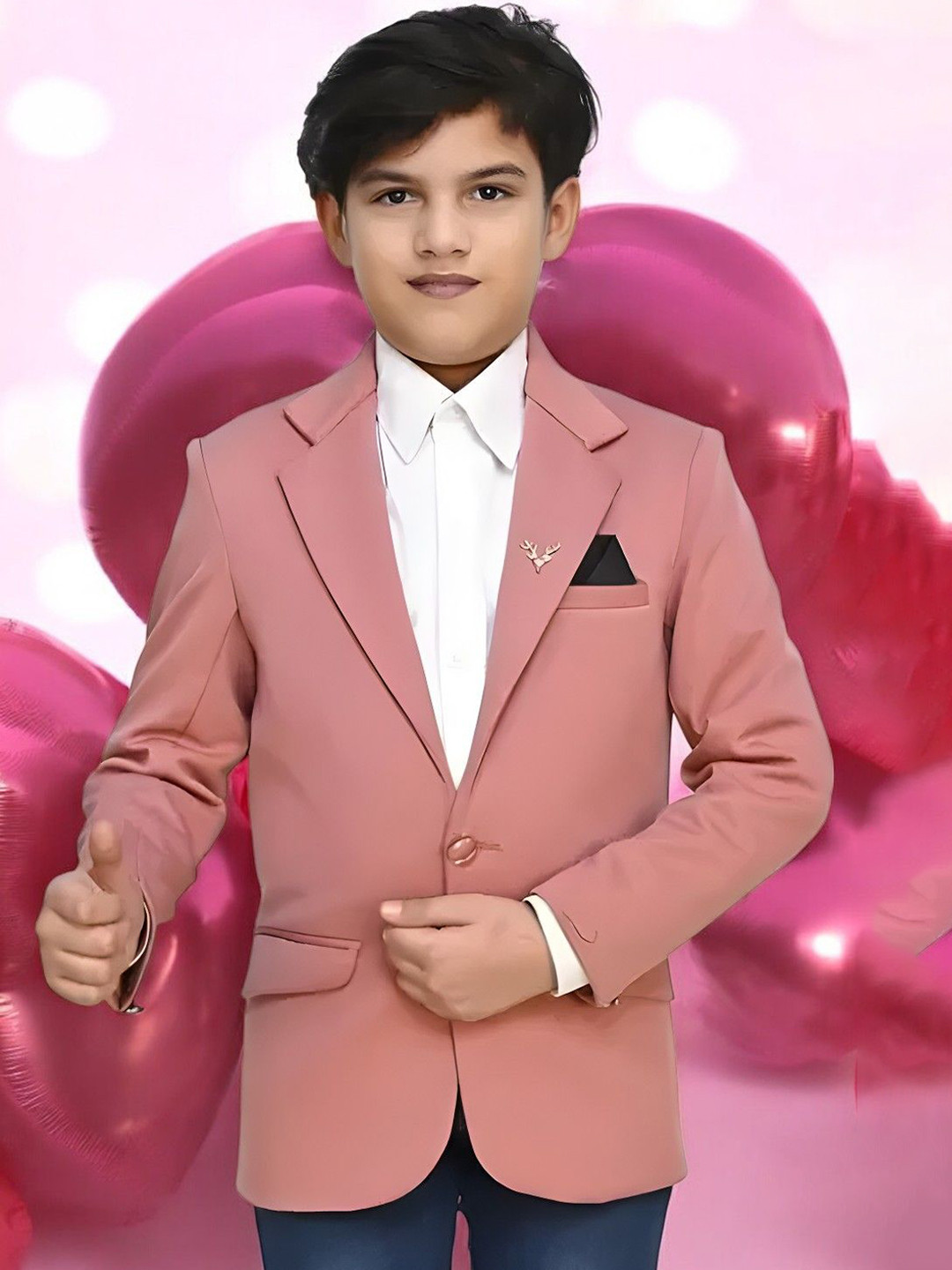 Qitty Boys Smart-Fit Single-Breasted Casual Blazers