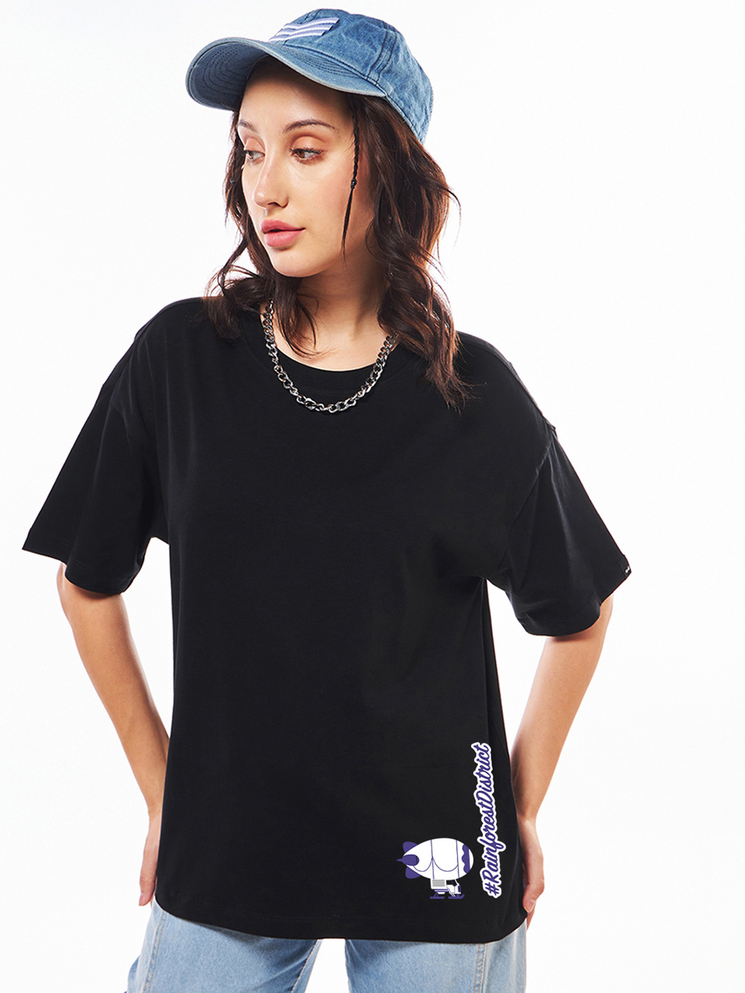 Bewakoof Official Disney Merchandise Zootopia Printed Pure Cotton Oversized T-Shirt