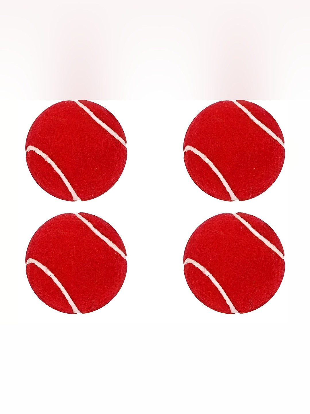 HackerX 4-Pcs Leather Round Cricket Tennis Balls