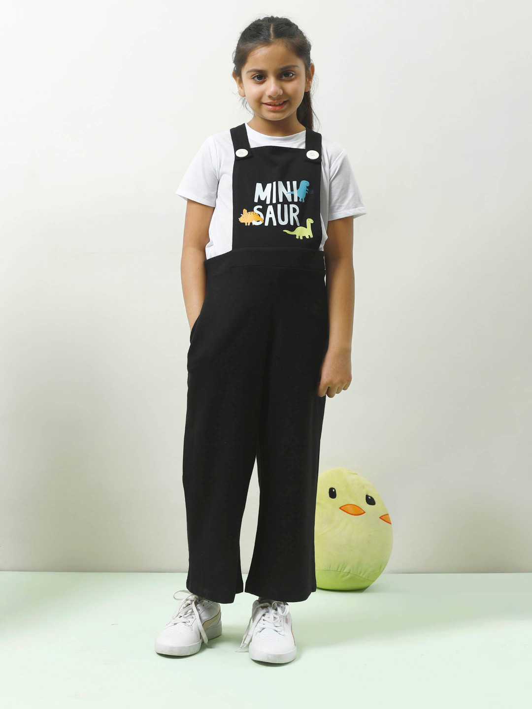 Athena Girl Printed Cotton Dungaree