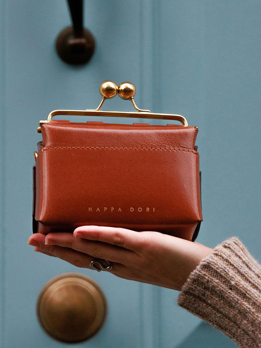 NAPPA DORI Women Solid Structured Leather Sling Bag