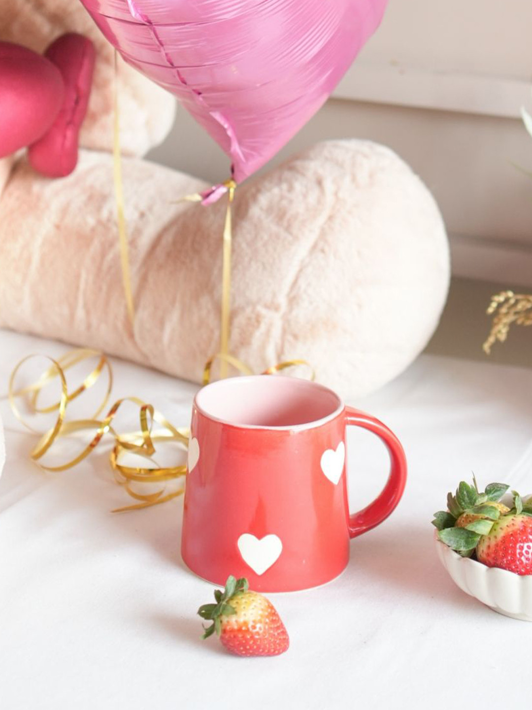 ArteCasa Tomorrow Needs You Red Conversational Ceramic Microwave Safe Mug-320ml