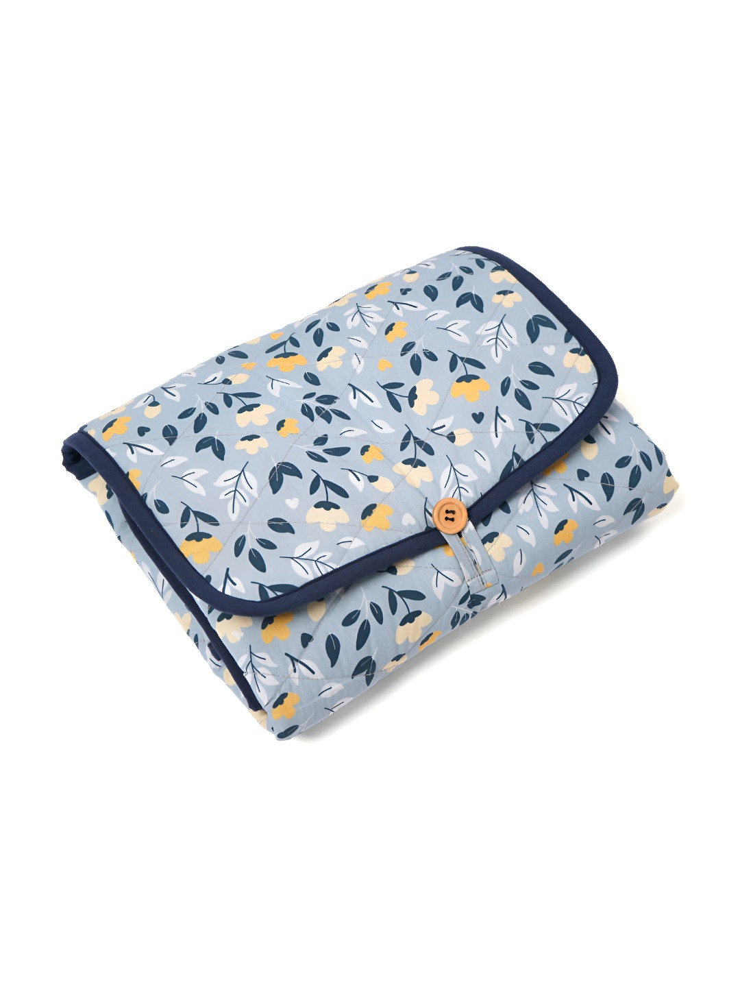 TIDY SLEEP Kids Teal Blue & Yellow Water Resistant Foldable On The Go Mat