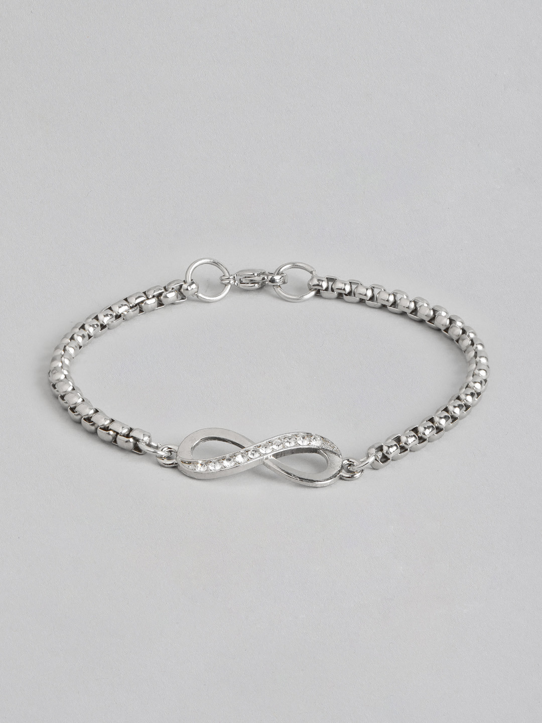 PARIS HAMILTON Unisex Silver-Plated Link Bracelet