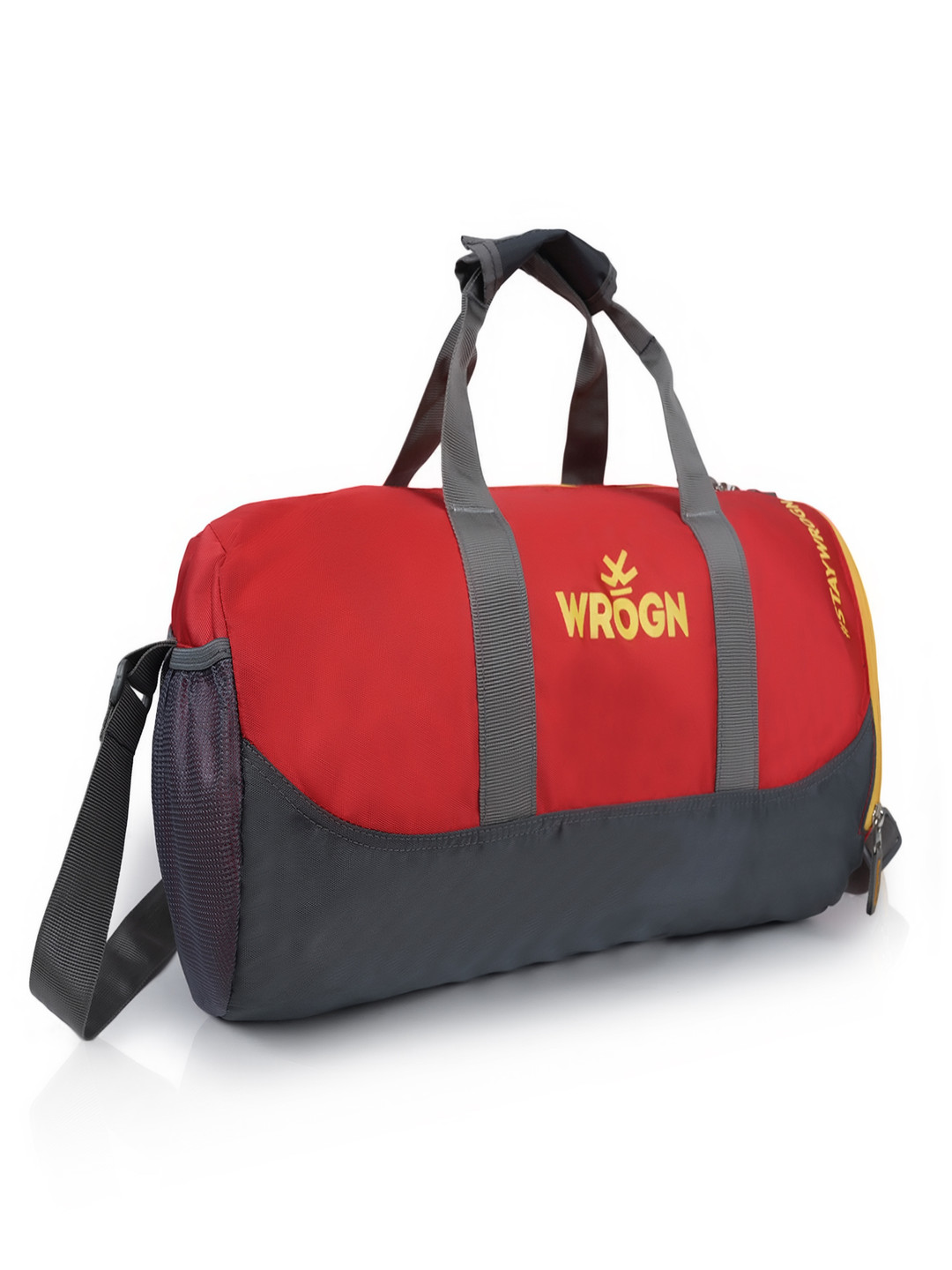 WROGN Brand Logo Printed Large Sports or Gym Duffel Bag 35 Ltrs