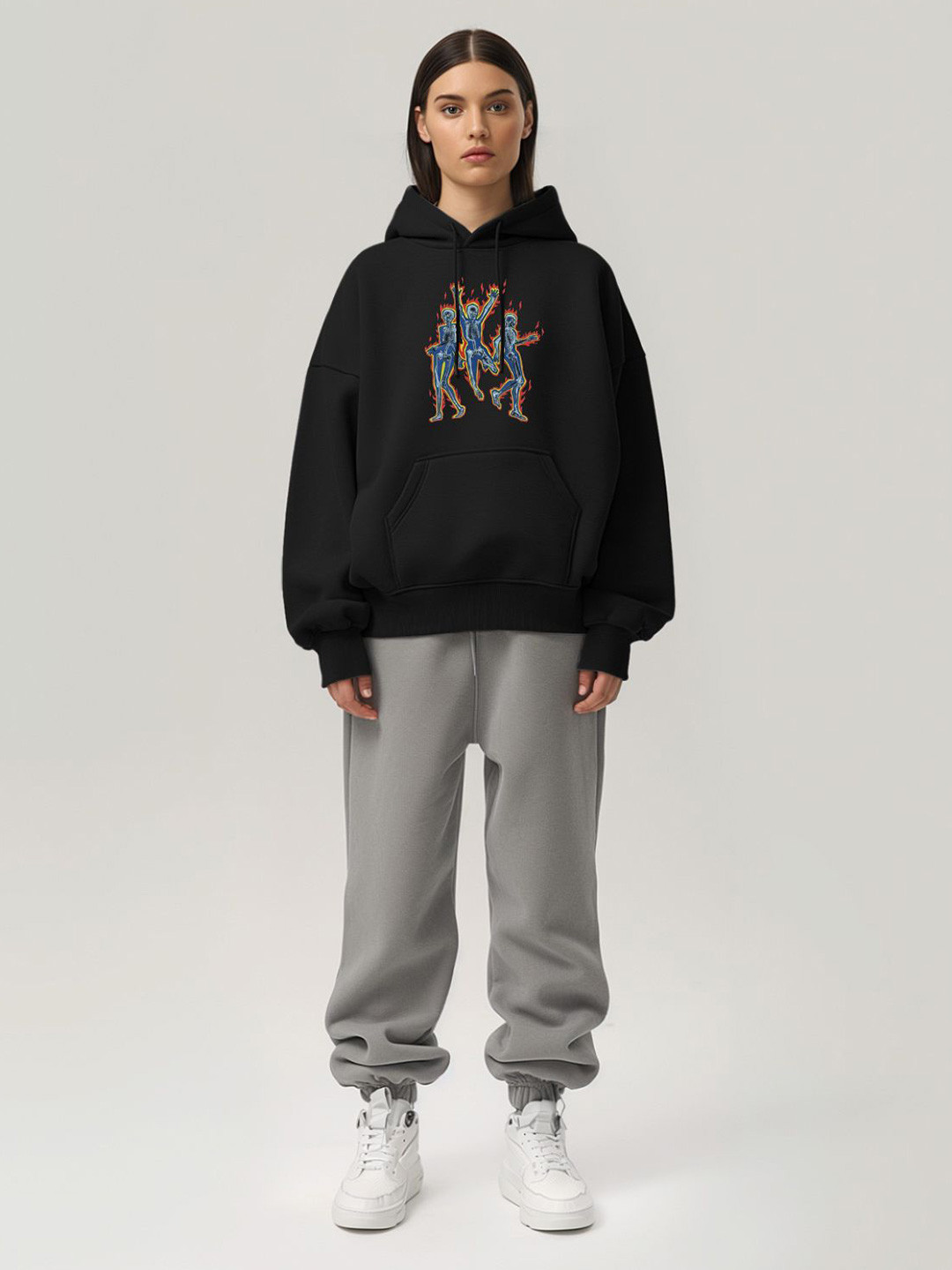 TheBTclub Women Dance on Fire Hooded Sweatshirt