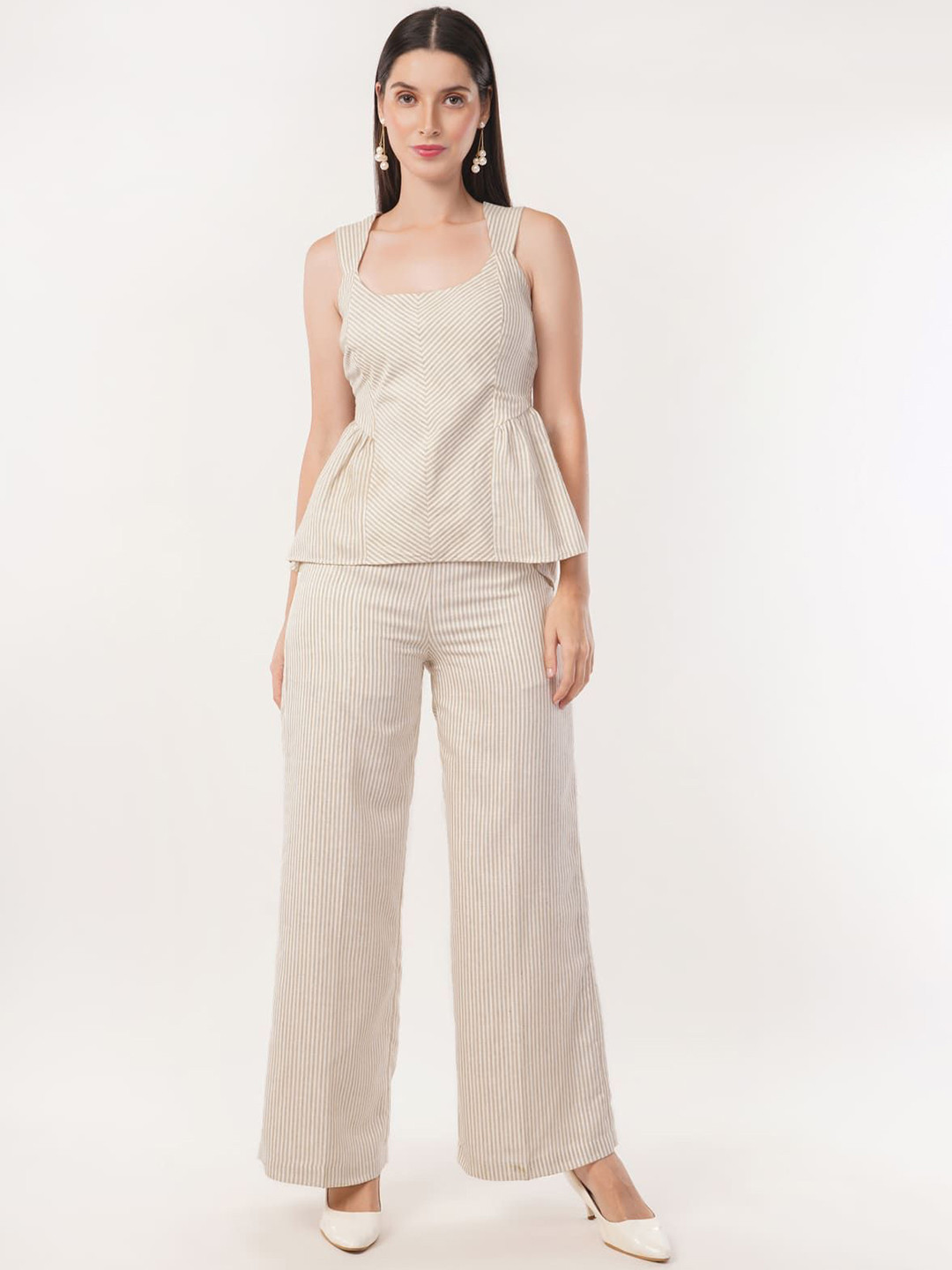 KAIN Women's Peplum Top with Tailored Pant