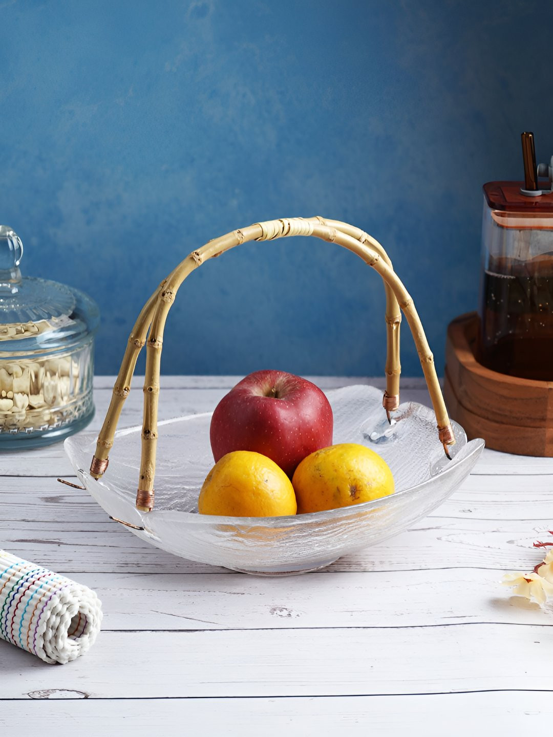 Aura Transparent Glass Rectangular Shaped Safe Serving Bowl-400 ml