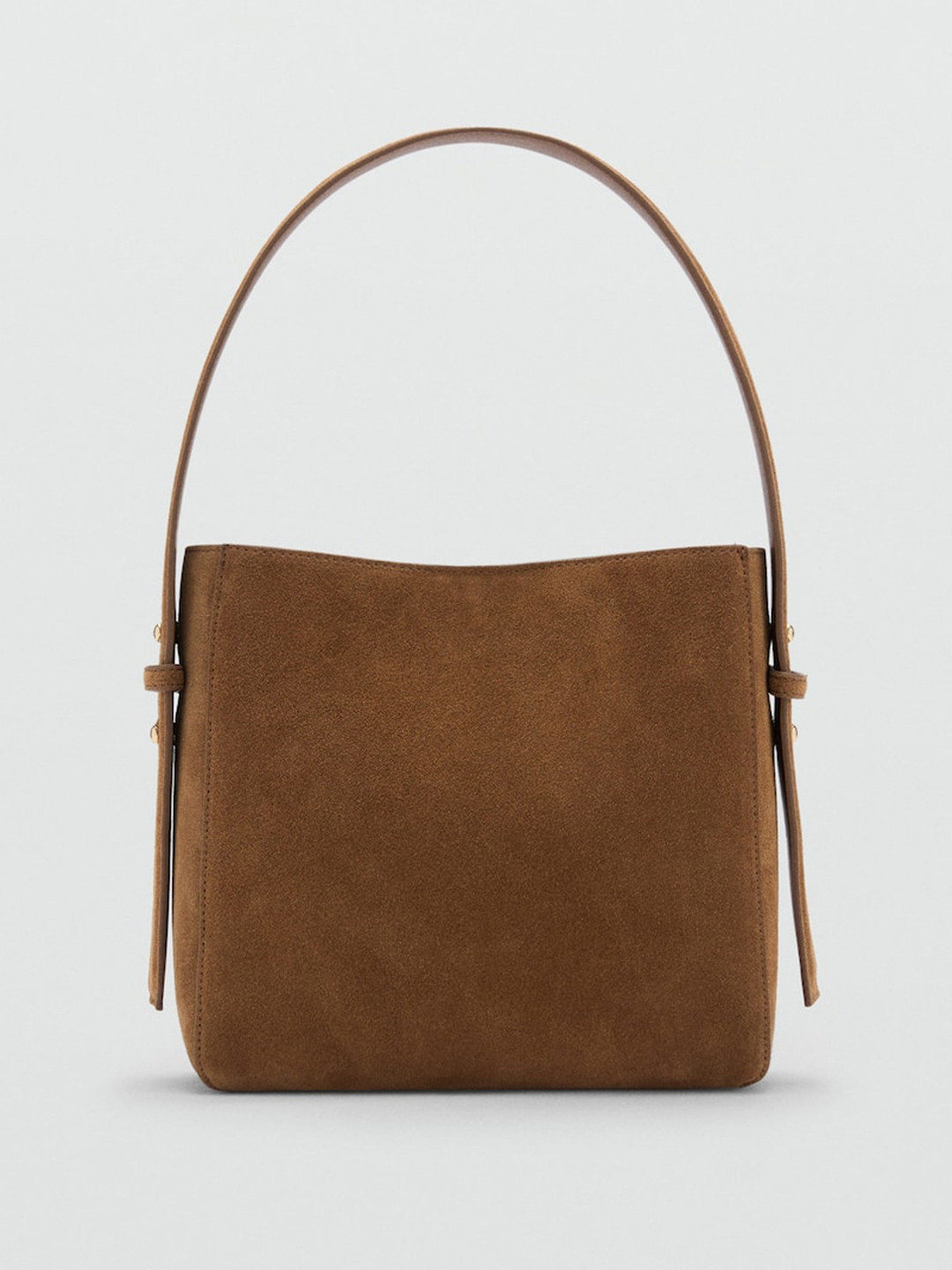 MANGO Suede Structured Shoulder Bag