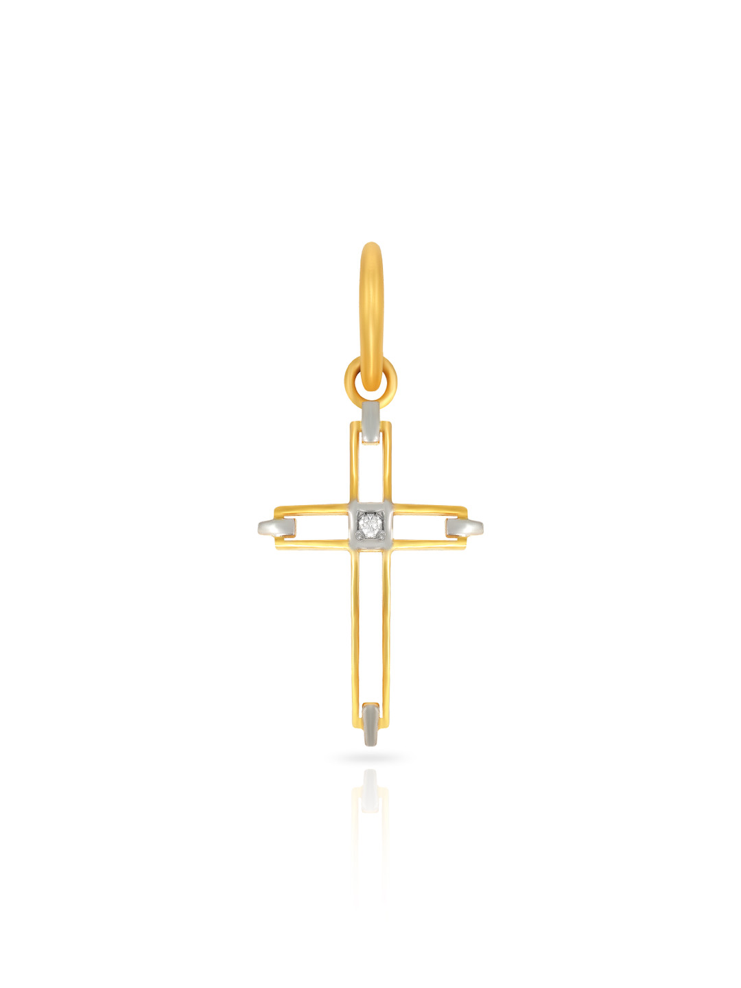 BHIMA 22K BIS Hallmark 916 Purity Yellow Gold Holy Cross Pendant