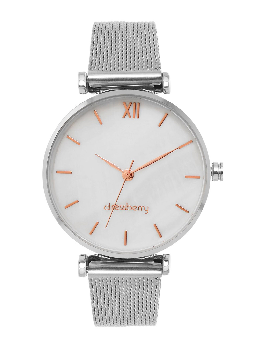 DressBerry Women Brass Printed Dial & Straps Analogue Watch MFB-DB25-3B