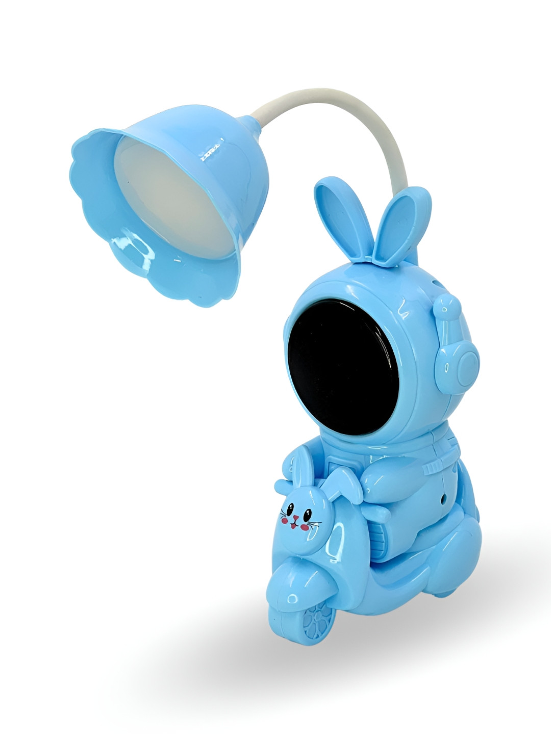 Myntra Elegant Homes Blue Textured Acrylic Abstract Shaped Table Lamp With Bulb