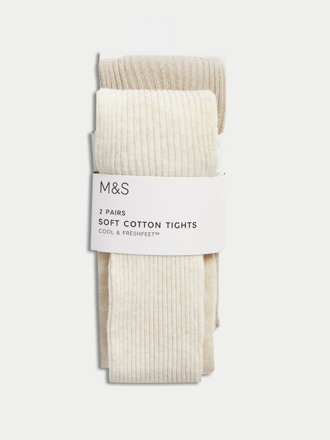 Marks & Spencer Girls Pack Of 2 Ribbed Glitter Tights