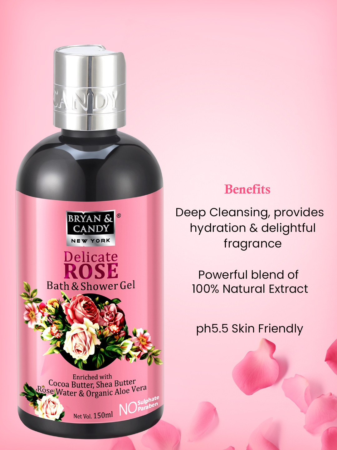 BRYAN & CANDY NEW YORK Delicate Rose Bath And Shower Gel- 150 ml