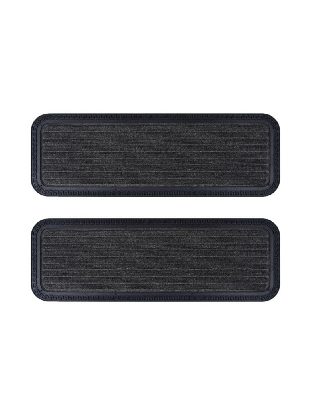 Black gold 2Pc Black Anti Slip Doormats