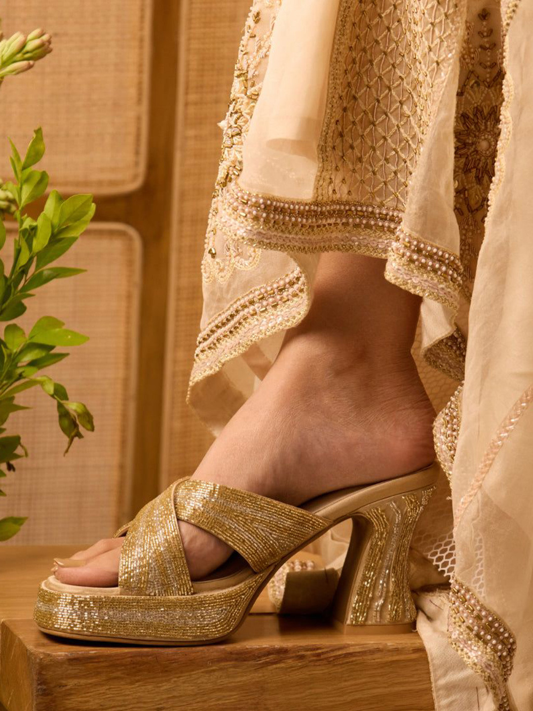 CAI Golden Grace Heels