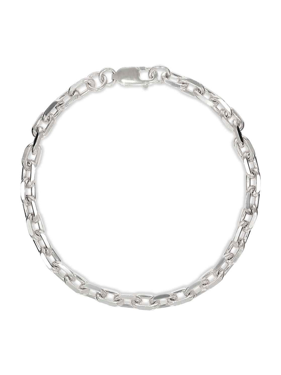 BHIMA 925 Sterling Silver Solid Silver Chain Bracelet for Men
