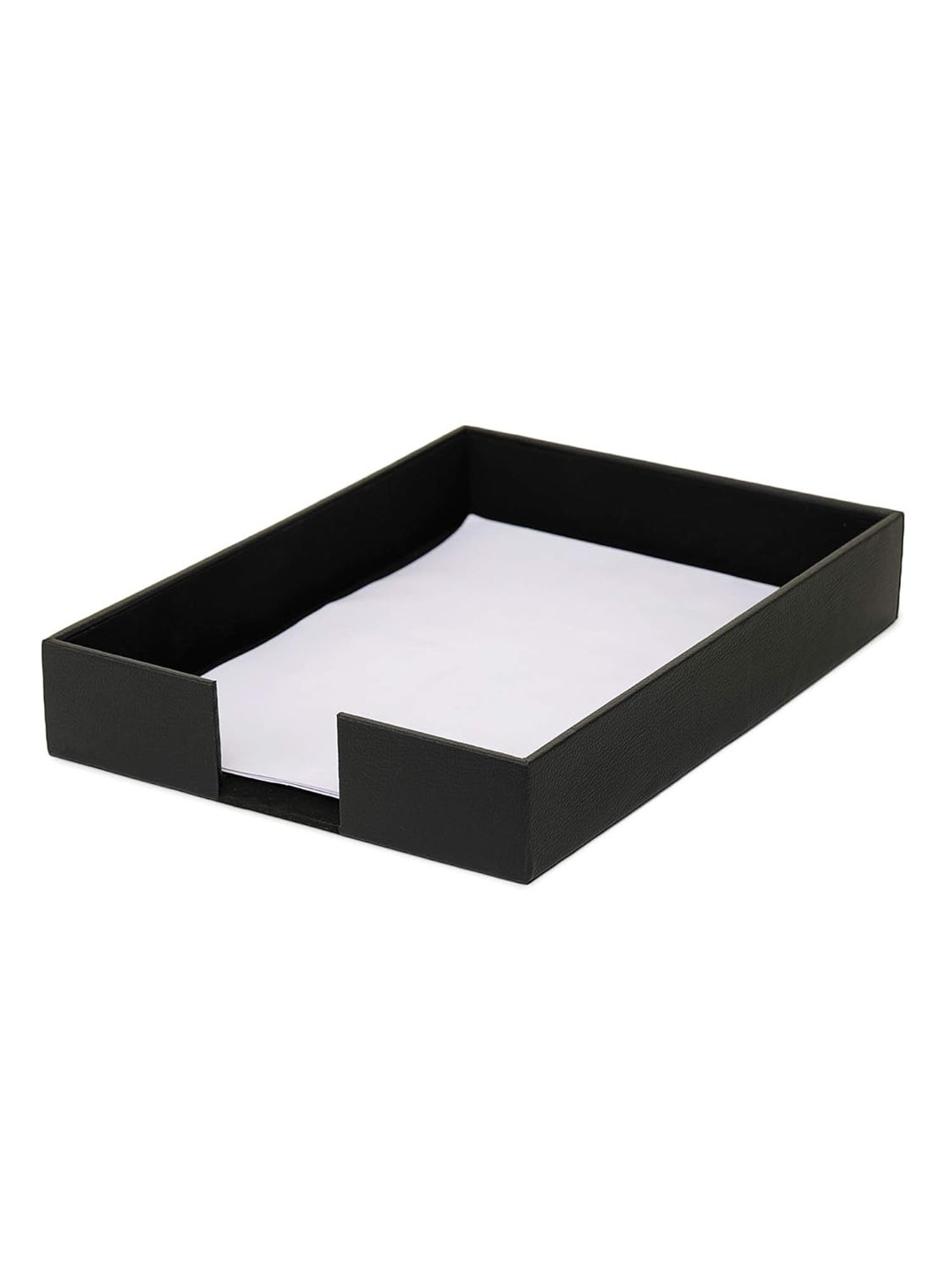 Alpna Black Leather Tray Water Resistant Desk Organisers
