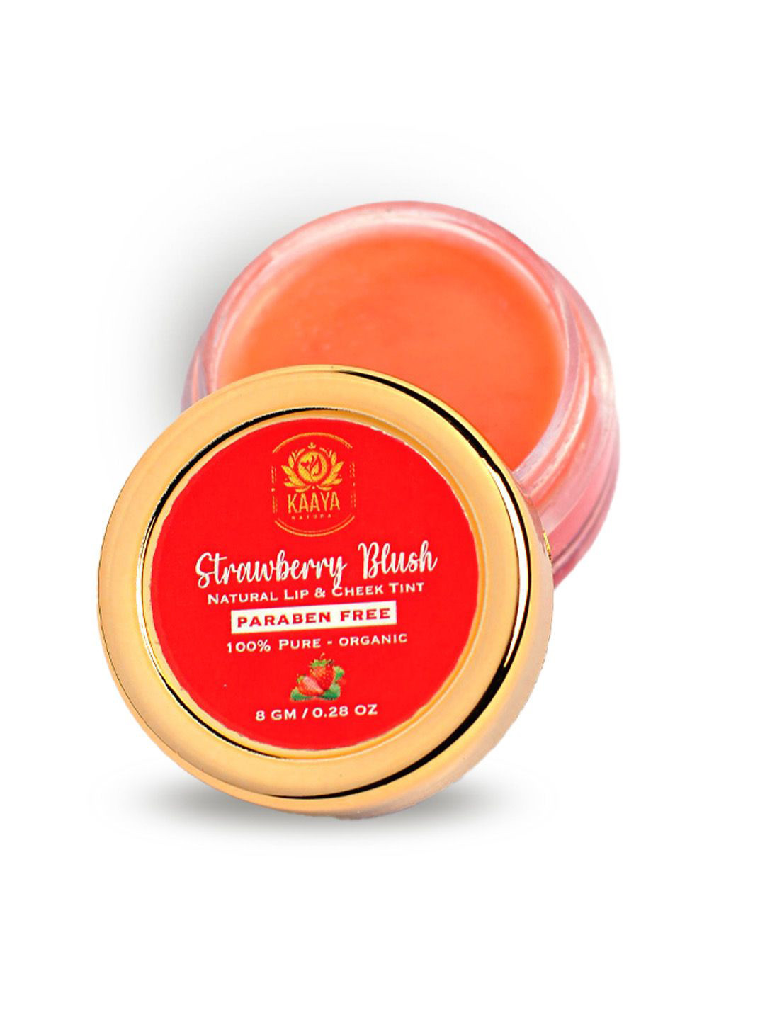 Kaaya Natural Lip & Cheek Tint With Jojoba Oil - Strawberry Blush ( Pink)