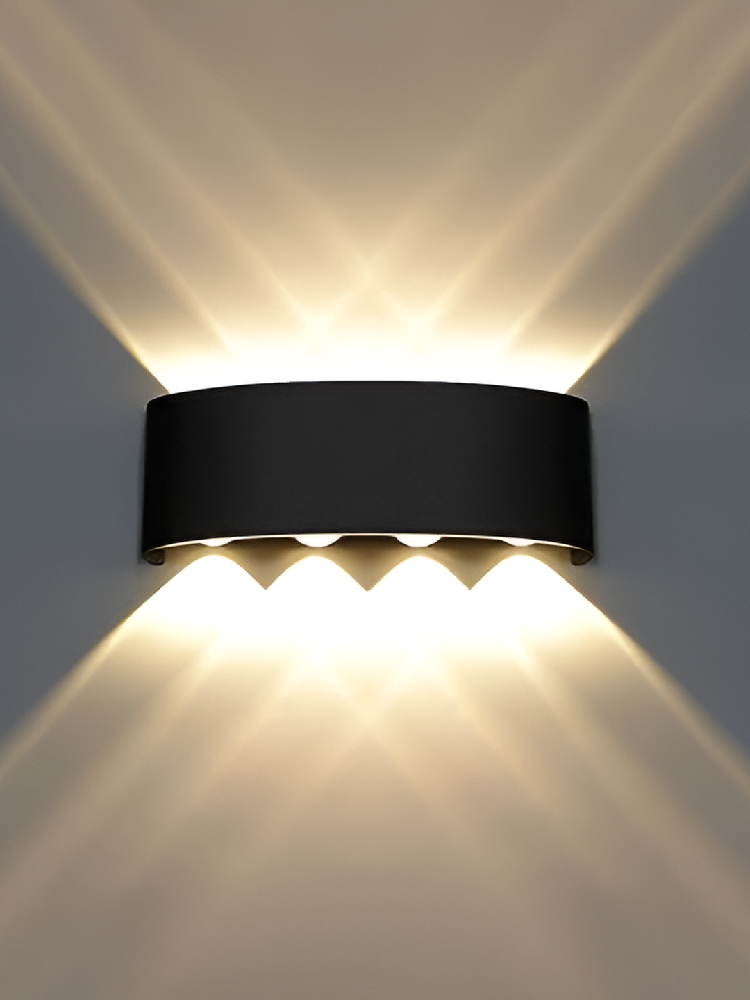 FILLISKA Black Rectangle Shaped Metal LED Wall Lamp