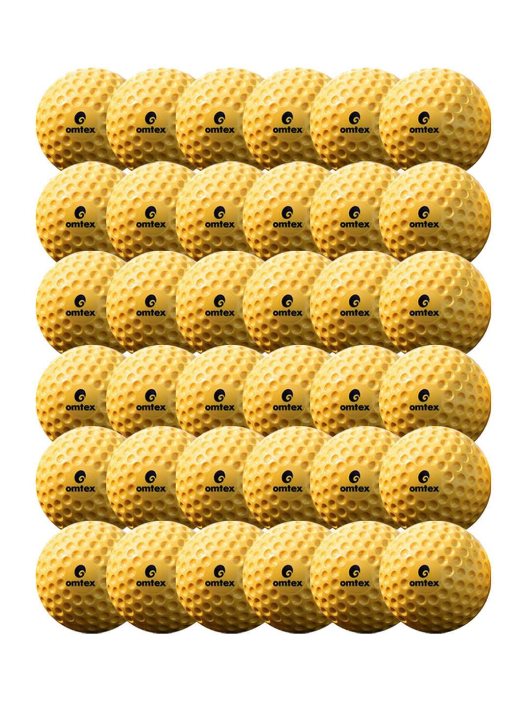 Omtex Pack of 36 Yellow Dimple Ball