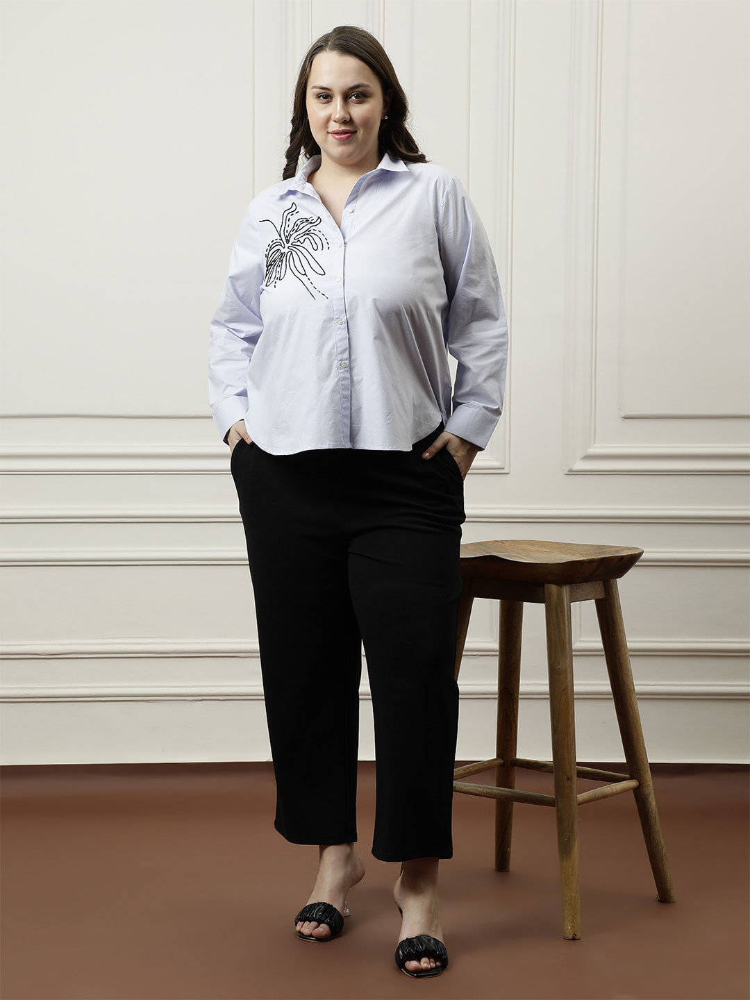 Athena Ample Women Relaxed Opaque Party Shirt