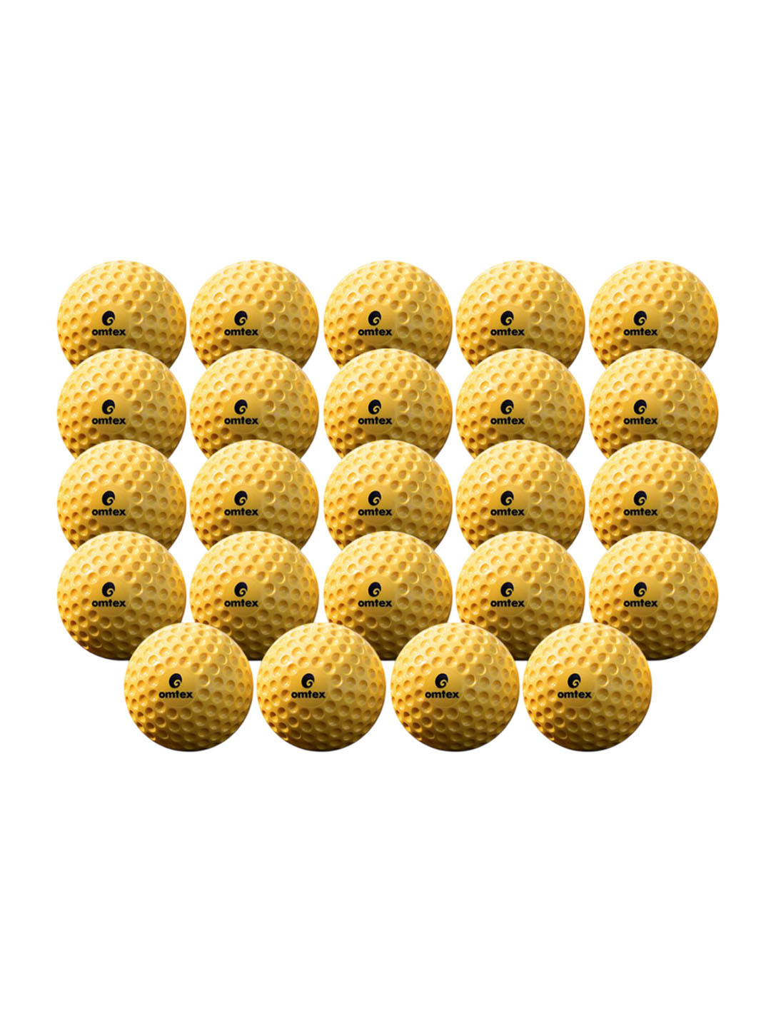 Omtex Pack Of 24 Yellow Dimple Ball