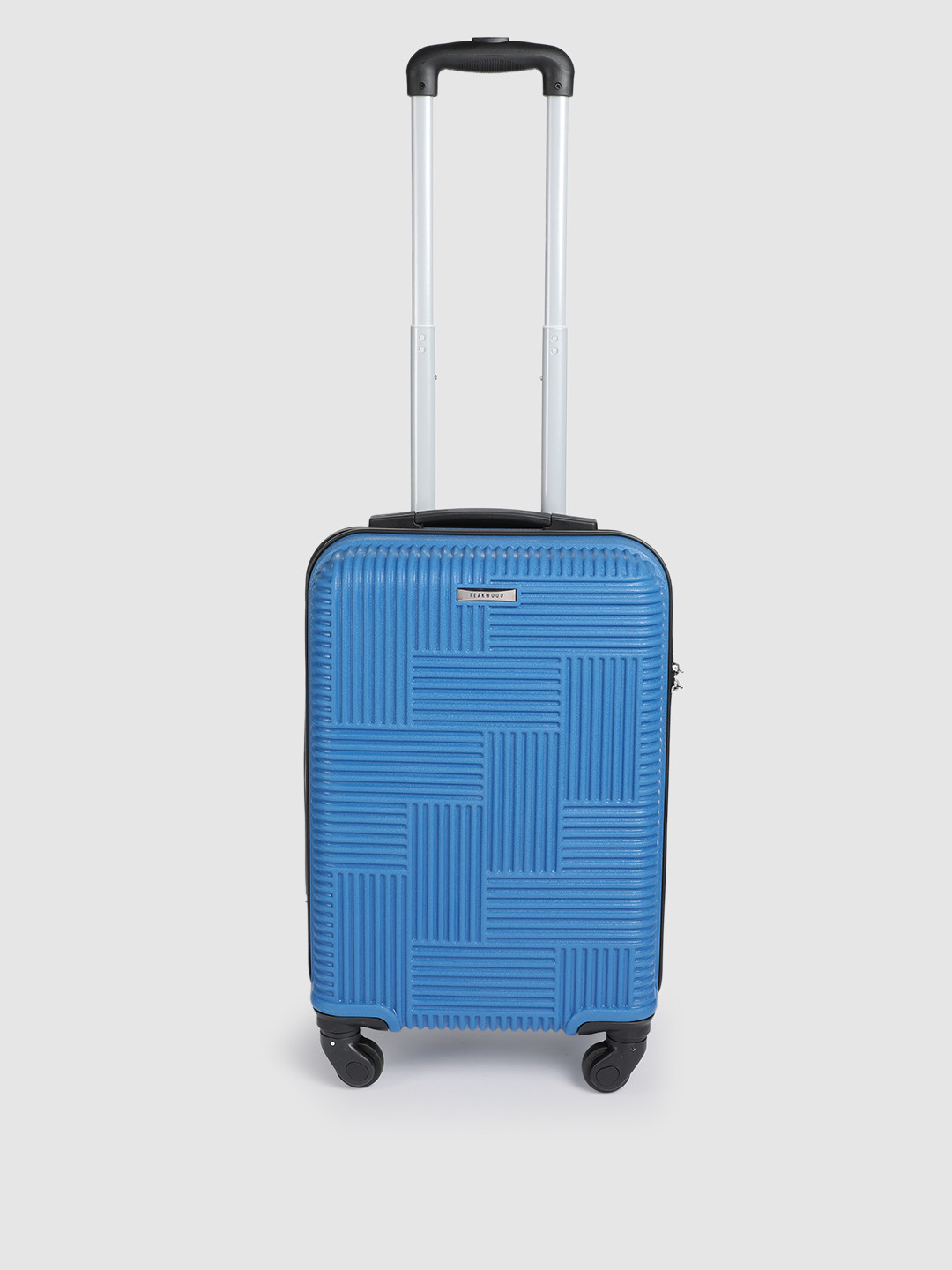 Teakwood Leathers Ladakh 360-Degree Rotation Textured Hard Cabin Size Trolley Bag - 38L