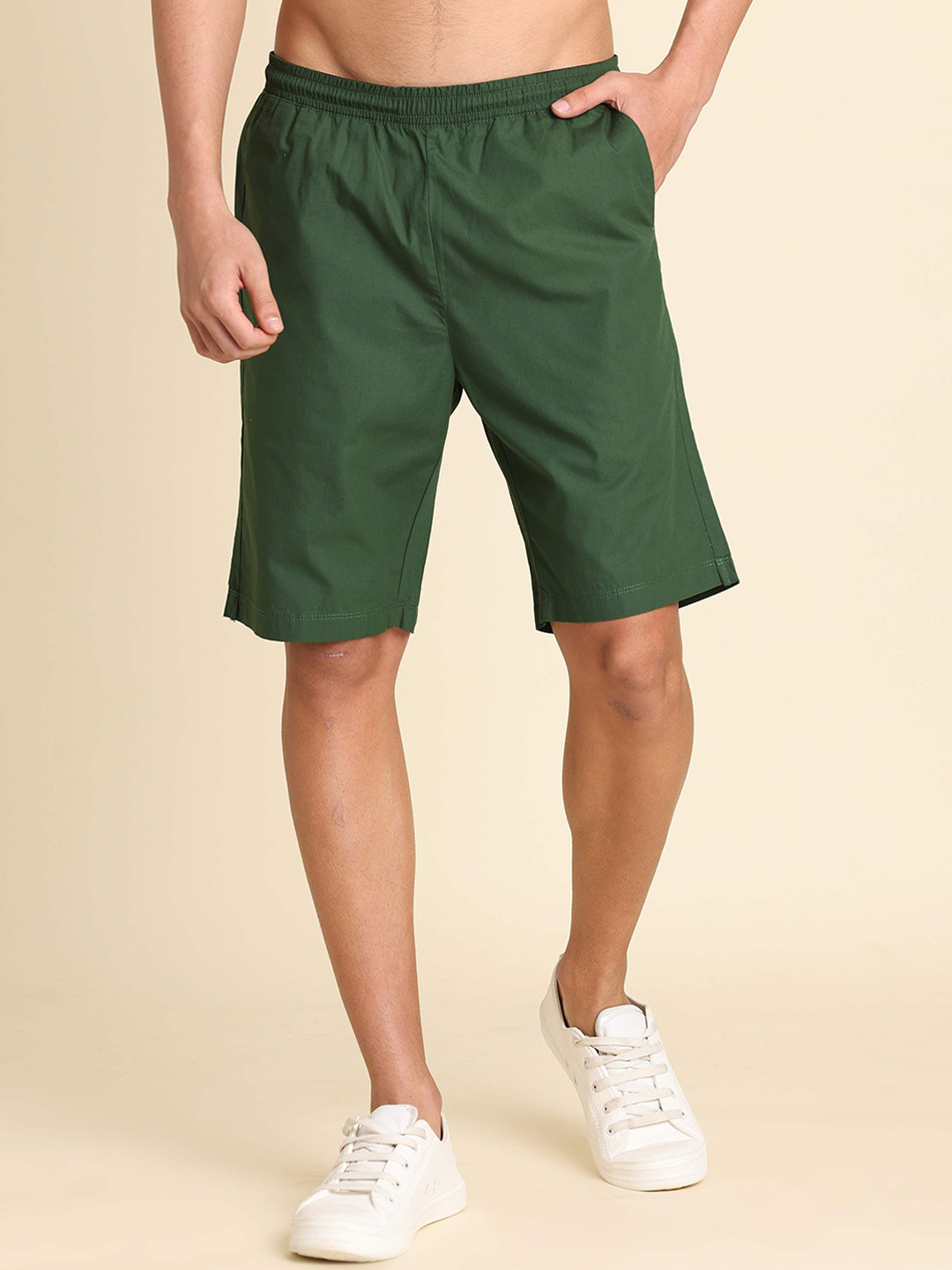 RIGS AND RAGS Men Pure Cotton Mid-Rise Slip On Shorts