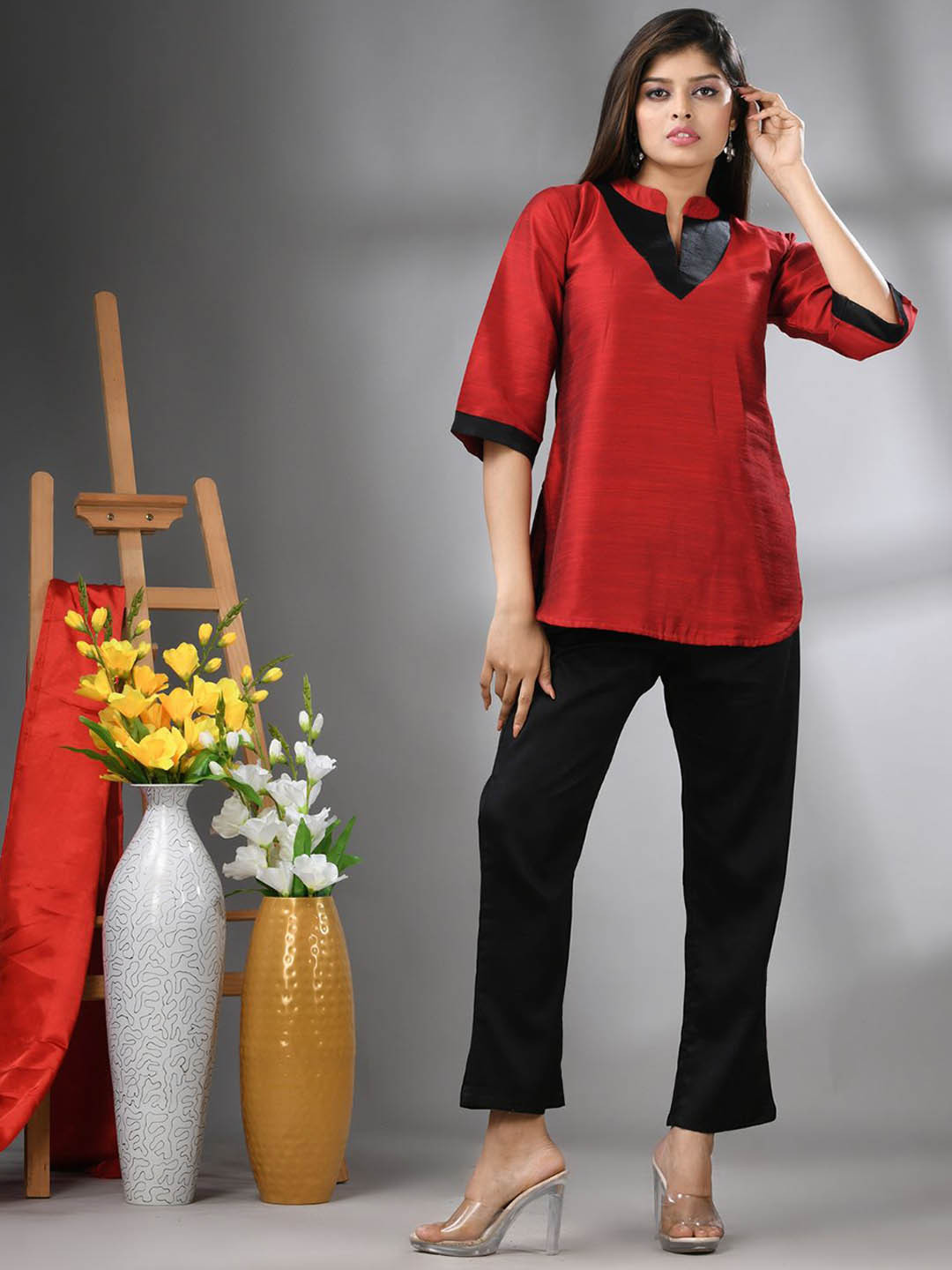 Charukriti Women Bangalore Silk Co-Ord Set