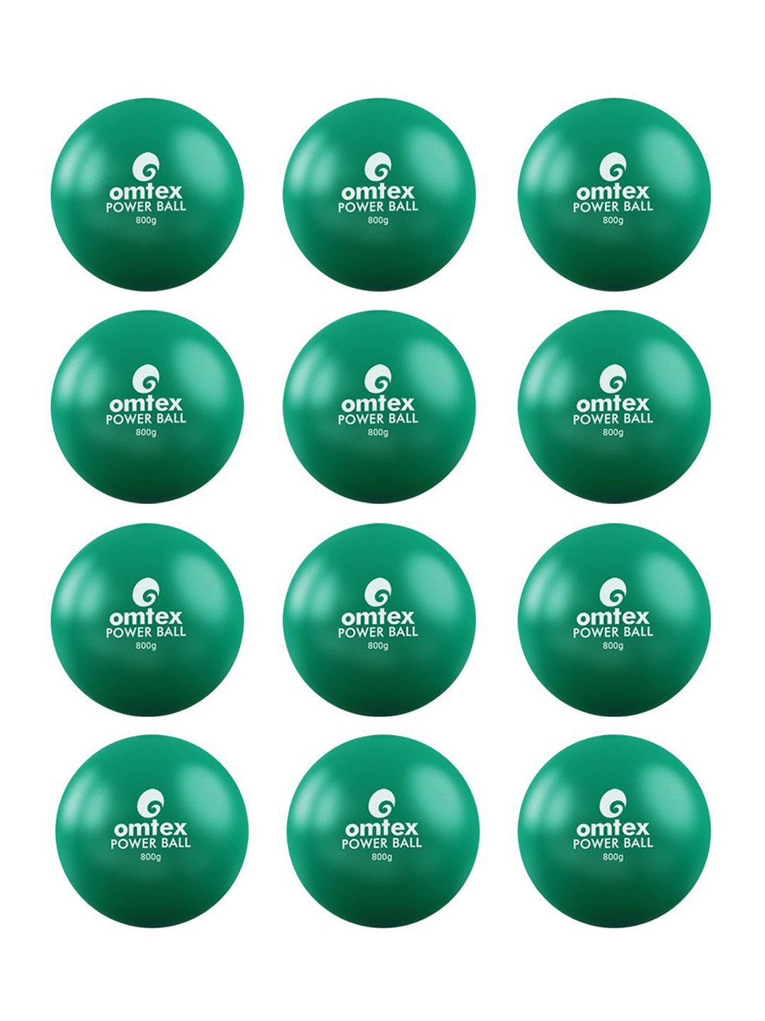 Omtex Pack of 12 Power Weighted Ball 800 gm