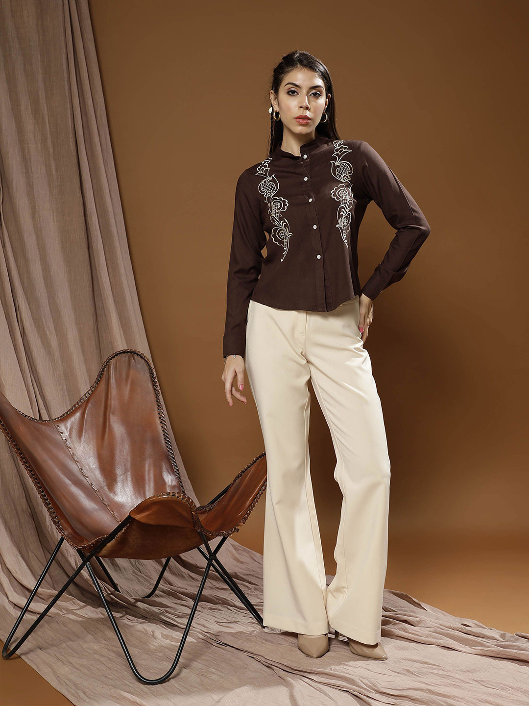 Boho By Athena Women Relaxed Opaque Casual Shirt