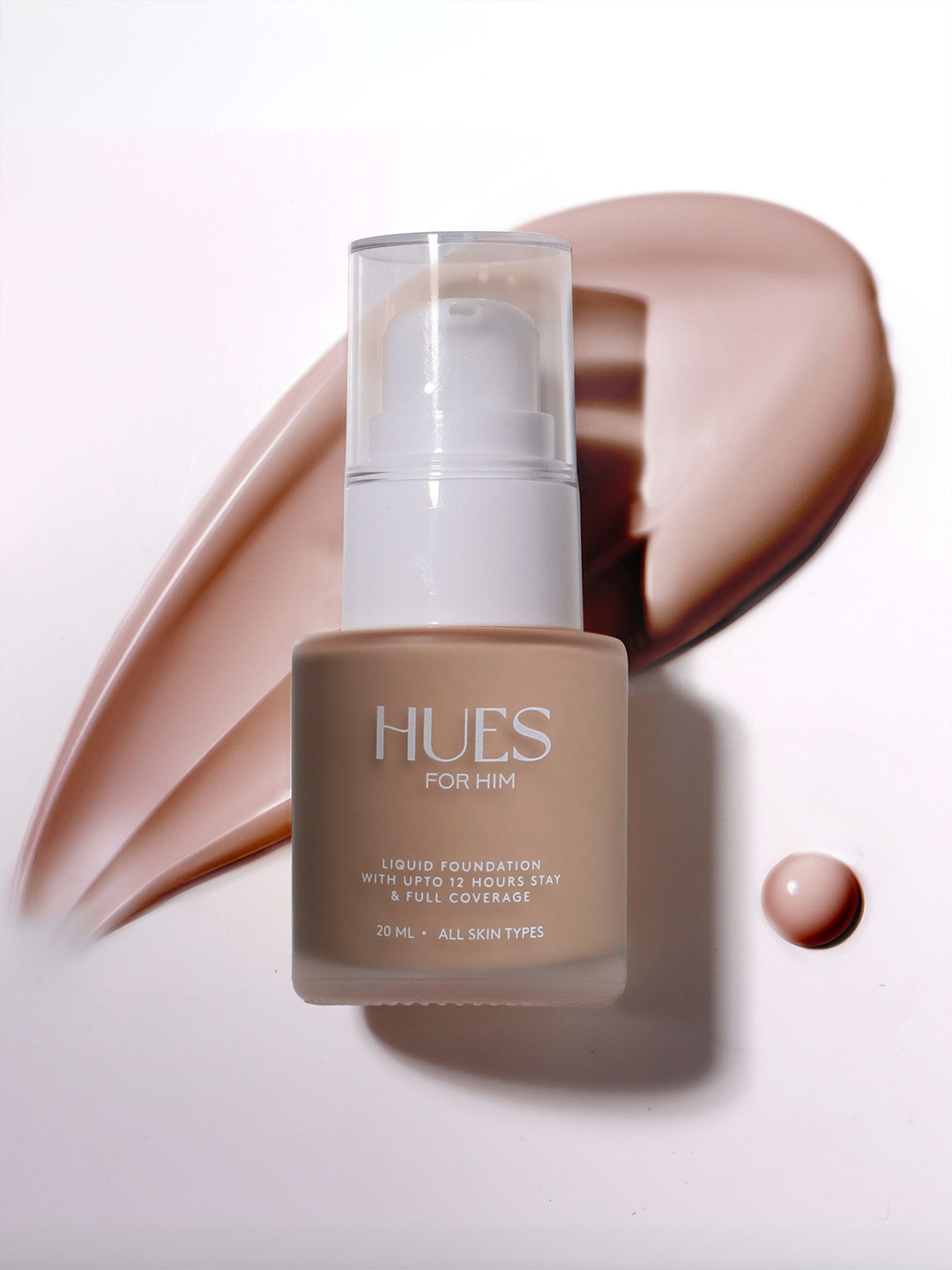 HUES FOR HIM Men Full-Coverage Hydrating Foundation with SPF25 20ml - Deep Espresso