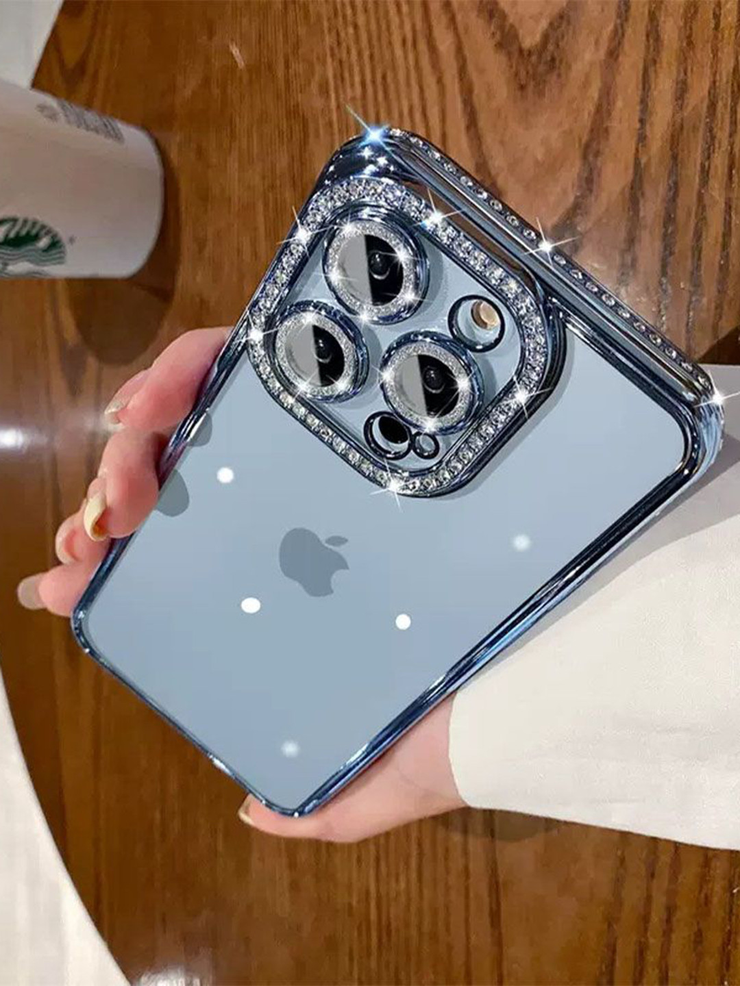 Luxury Kase LK119 iPhone 15 Pro Crystal Clear Bling Star Case Back Case