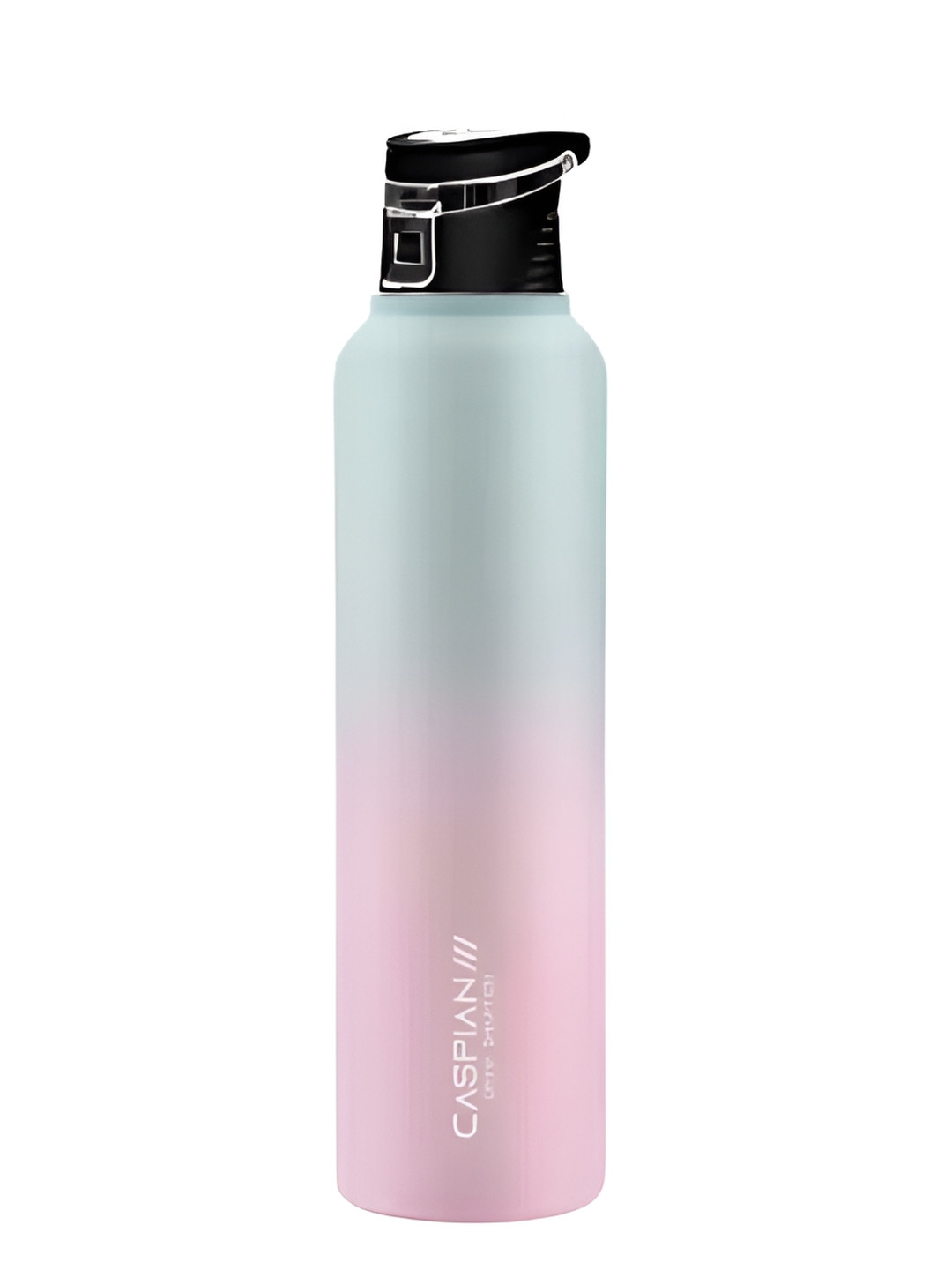 Caspian Pink & Green Typography Stainless Steel Single Wall Vacuum Water Bottle 1000ml