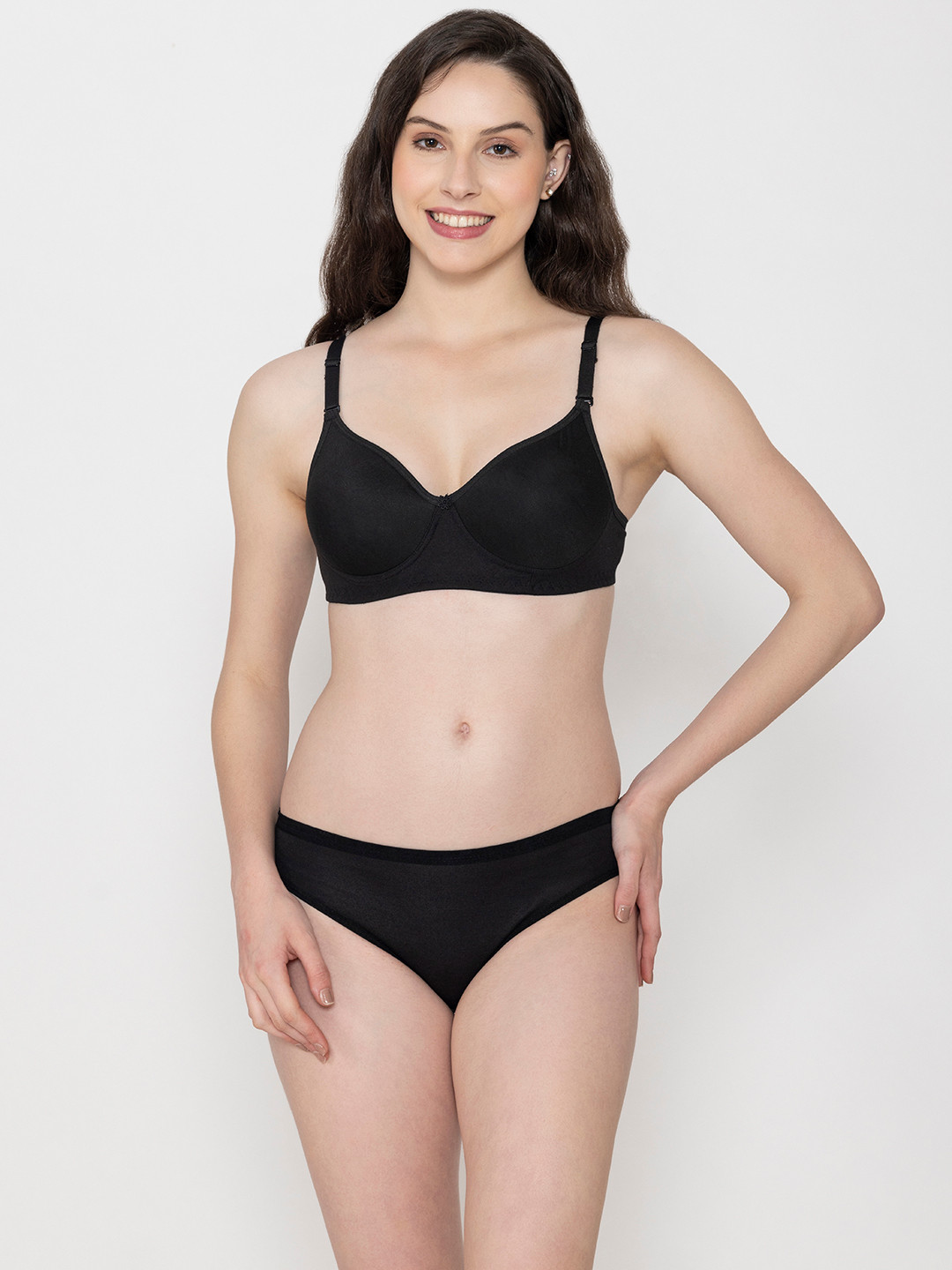 Narsingha Dreams Shoulder Strap lingerie Set KMPD-LS-Black-30