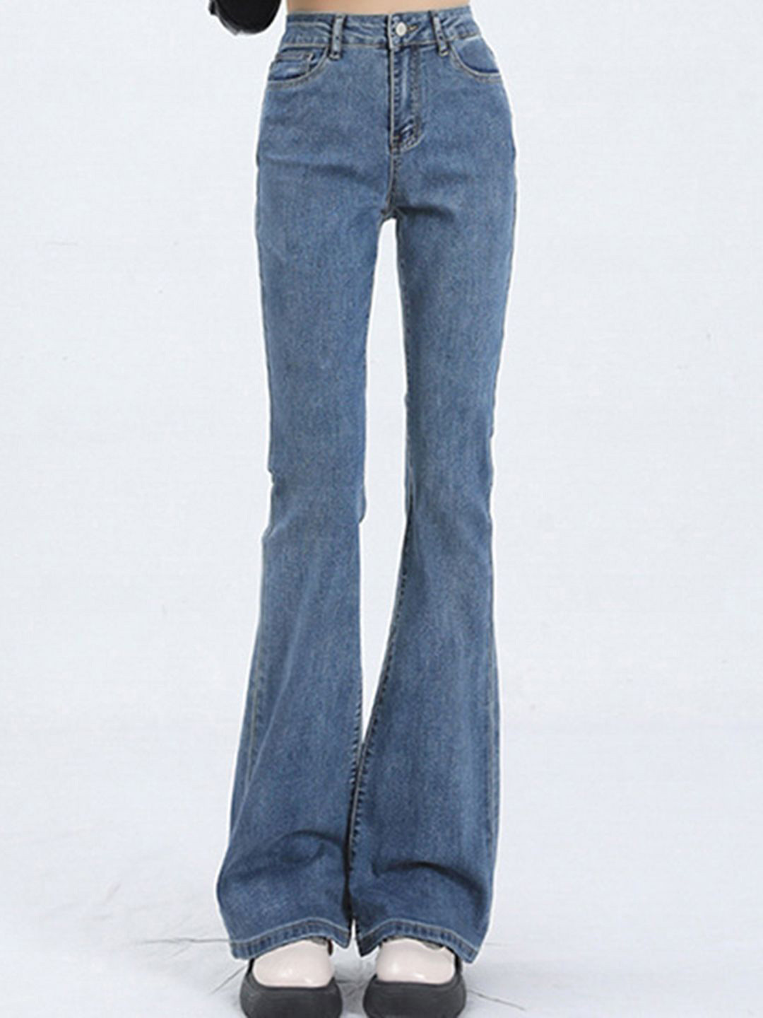 bebe Women Bootcut High-Rise Light Fade Jeans