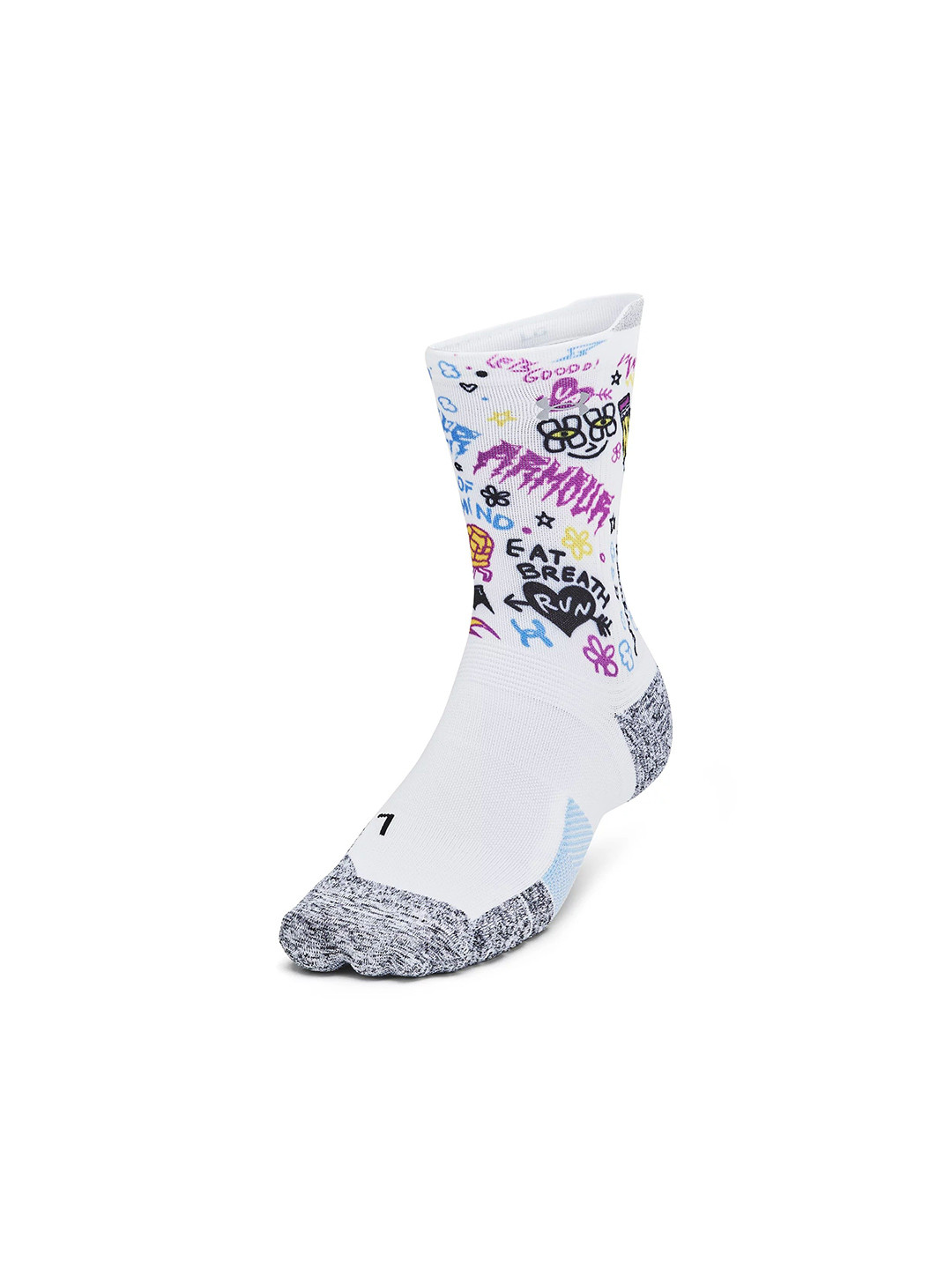 UNDER ARMOUR ArmourDry Run Cushion Mid-Crew Socks