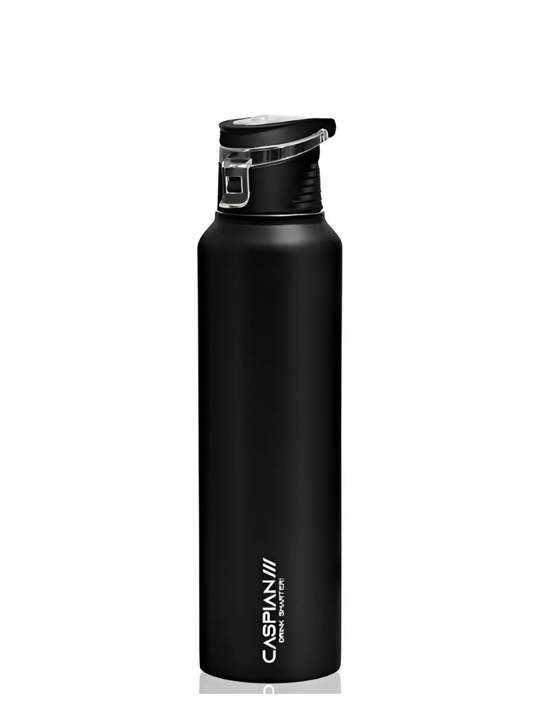 Caspian Hike Black Brand Logo Stainless Steel Single Wall Vacuum Water Bottle - 1L