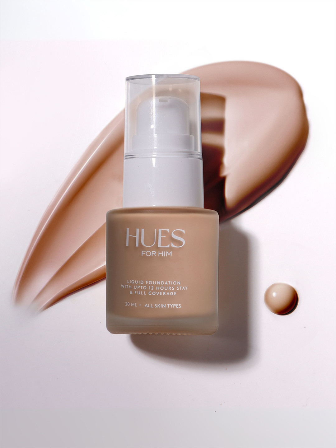 HUES FOR HIM Men Full-Coverage Hydrating Foundation with SPF25 20ml - Natural Glow